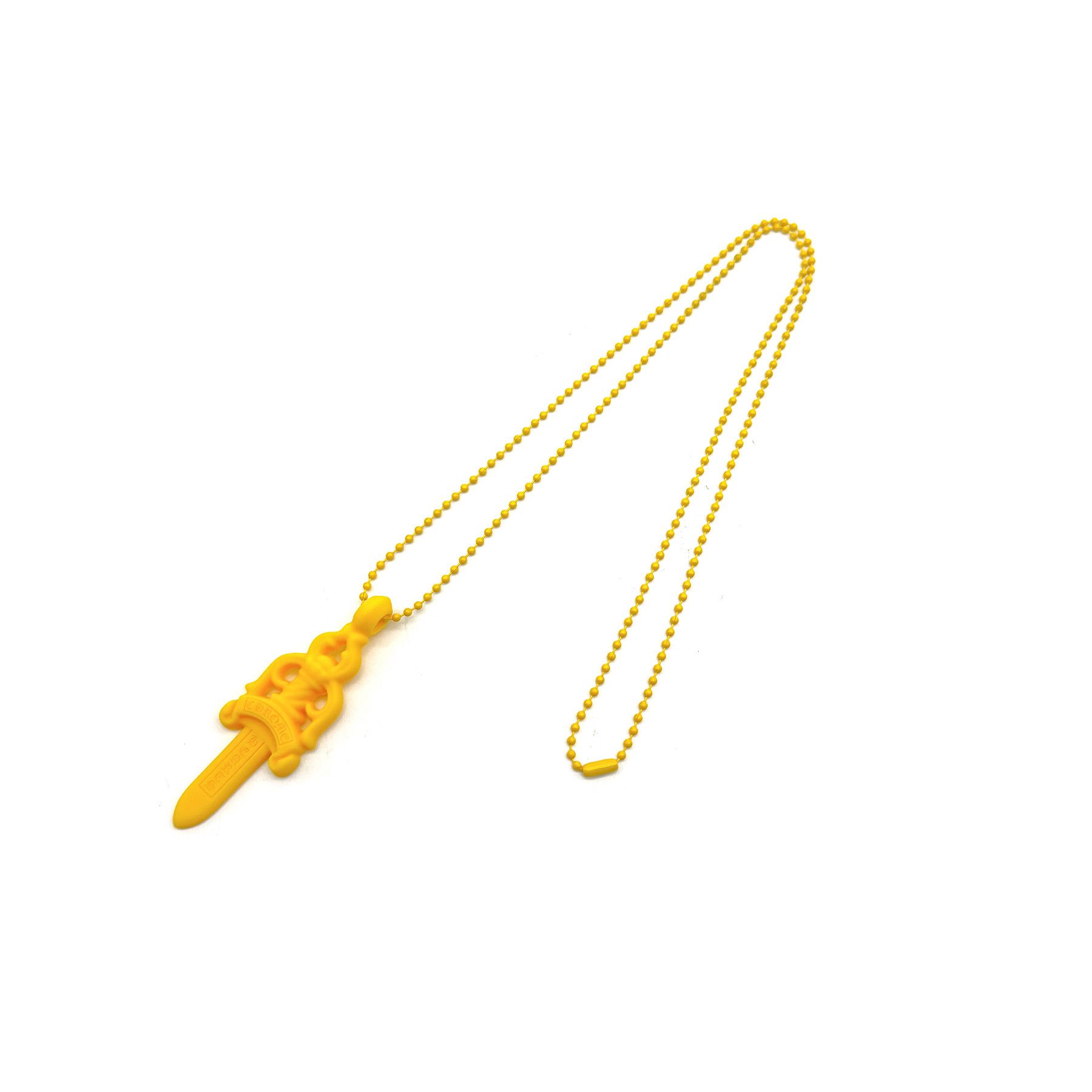 Chrome Hearts Resin Yellow Dagger Pendant Necklace