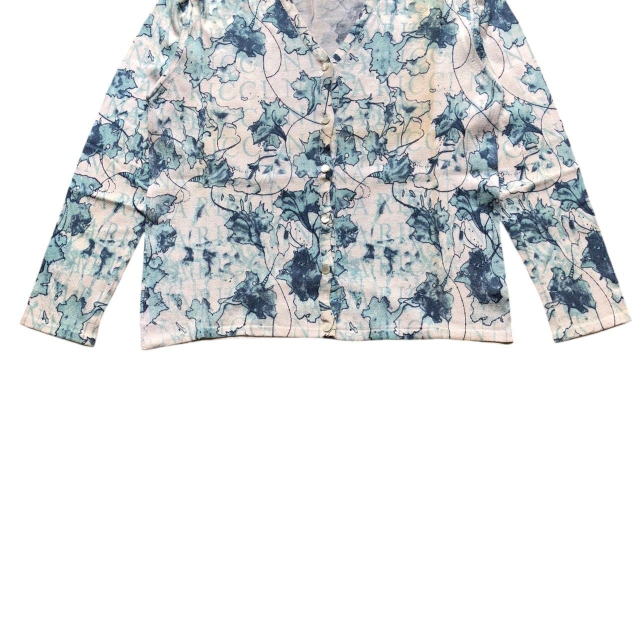 Nina Ricci × Vintage Vintage Nina Ricci Full Print Cardigans Button Ups Size S / US 4 / IT 40 - 4 Thumbnail