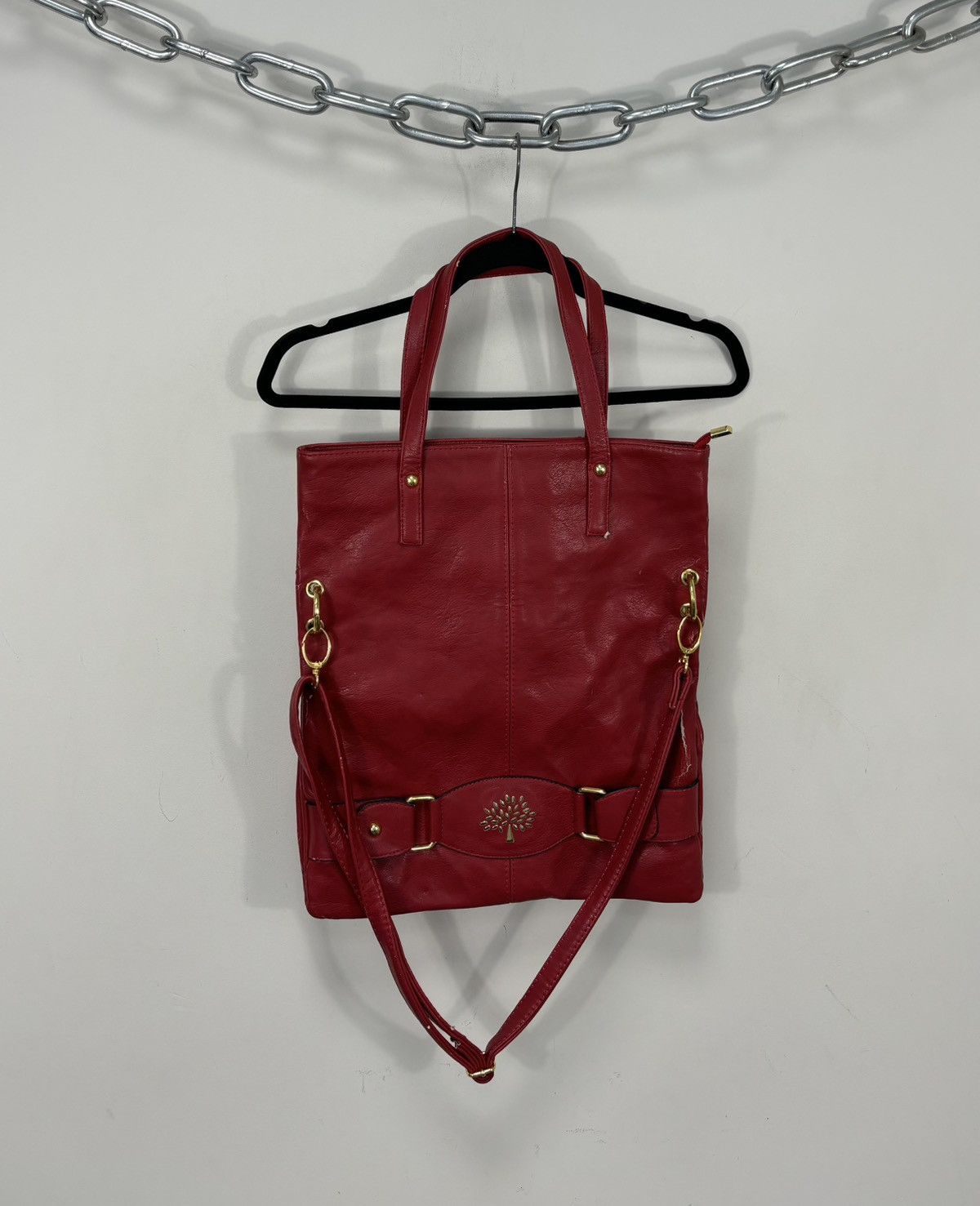Mulberry Mulberry Rare Red Leather Crossbody Deep Tote Bag Size ONE SIZE - 7 Thumbnail