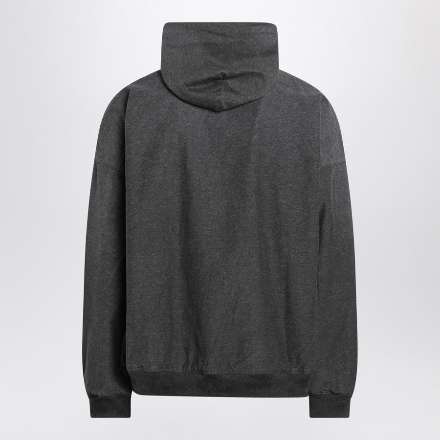 Balenciaga o1d2blof0226 Cotton Sweatshirt Hoodie in Grey Size US M / EU 48-50 / 2 - 2 Thumbnail
