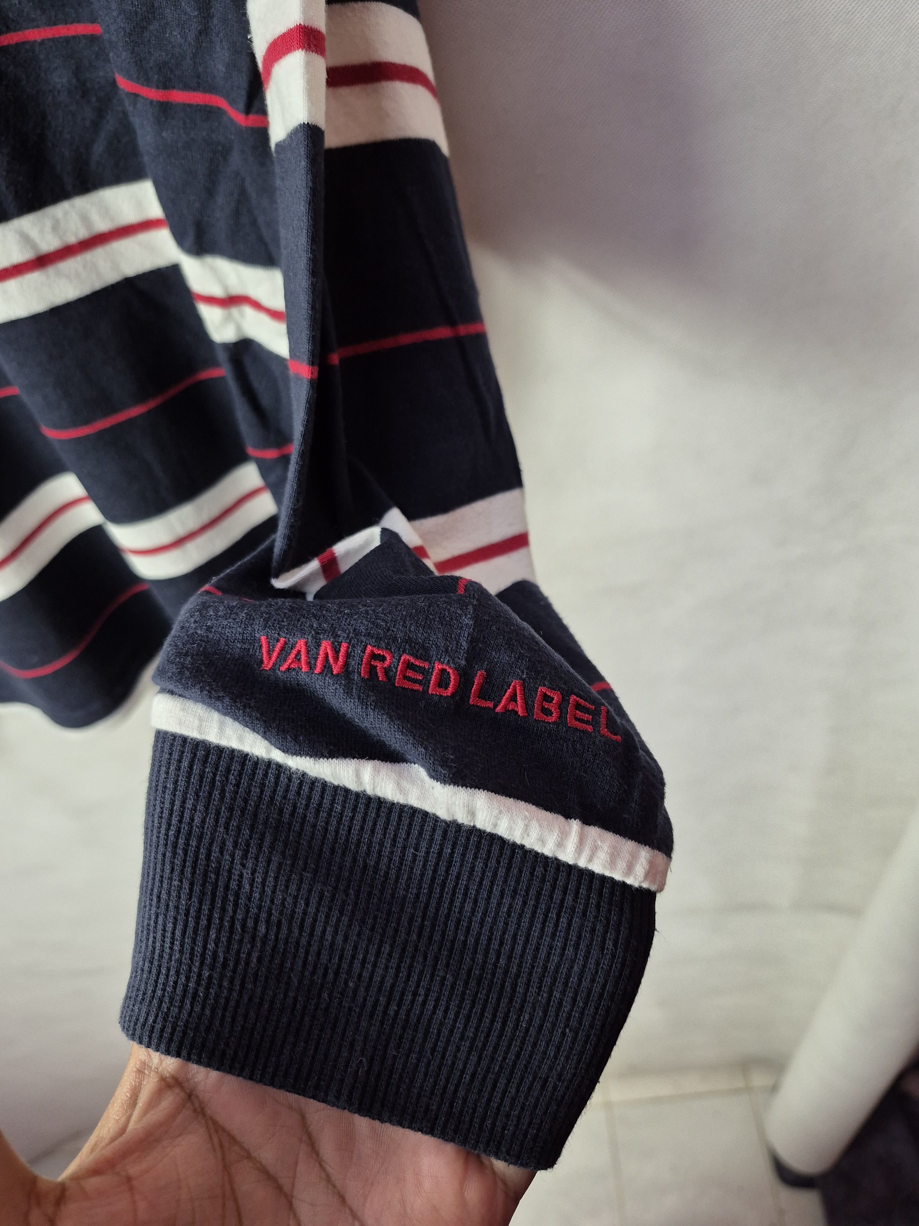 Japanese Brand × Van 🔥 Van Red Label Polo Stripes Rugby Tee Size US L / EU 52-54 / 3 - 5 Thumbnail