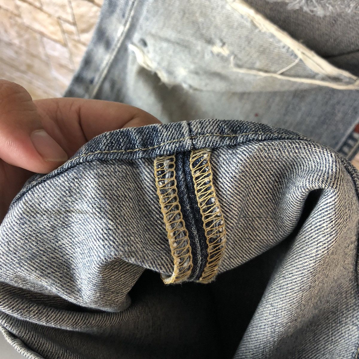 Levi's Levis Blue Distressed ripped cobain Denim Pants #A1135 Size US 32 / EU 48 - 10 Thumbnail