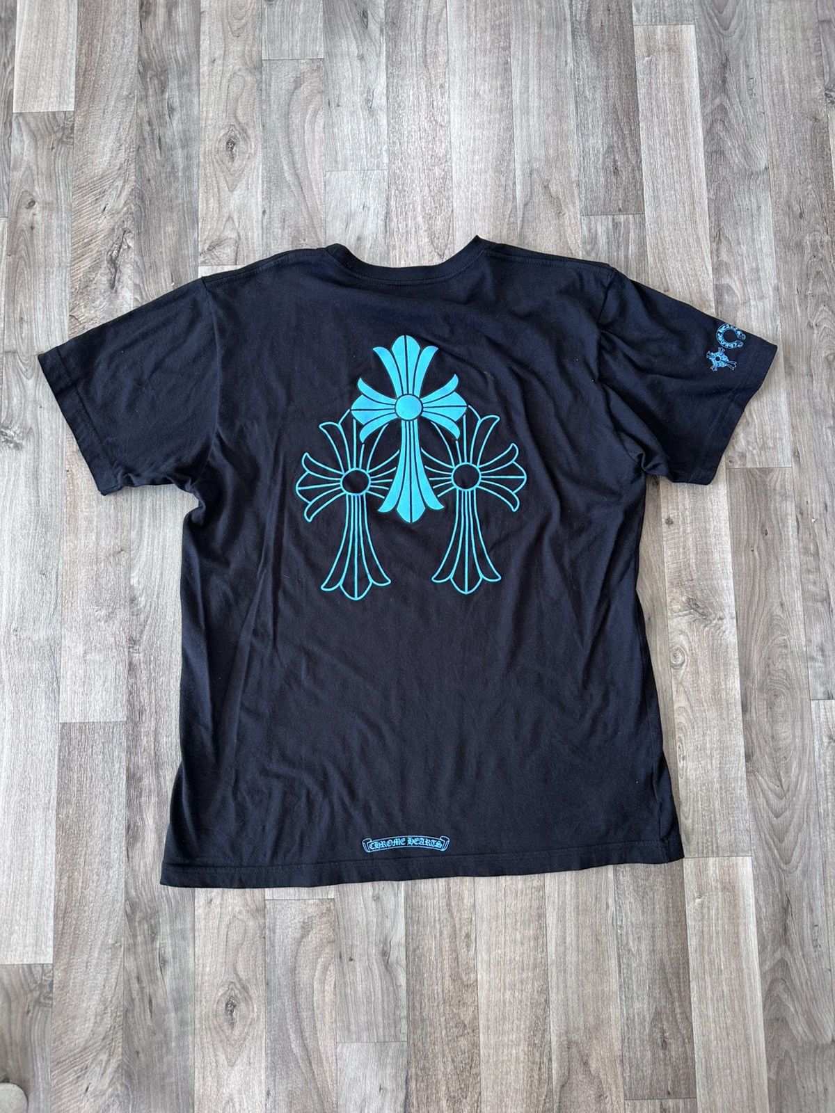 Chrome Hearts Chrome Hearts Triple Blue Cross Short Sleeve T-Shirt