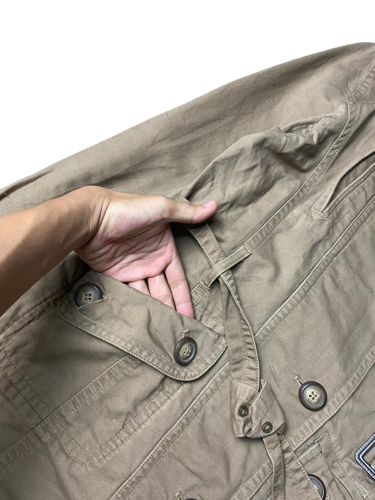 Japanese Brand Vintage Honeysuckle Rose Belted Trench Coat (166) Size L / US 10 / IT 46 - 3 Thumbnail
