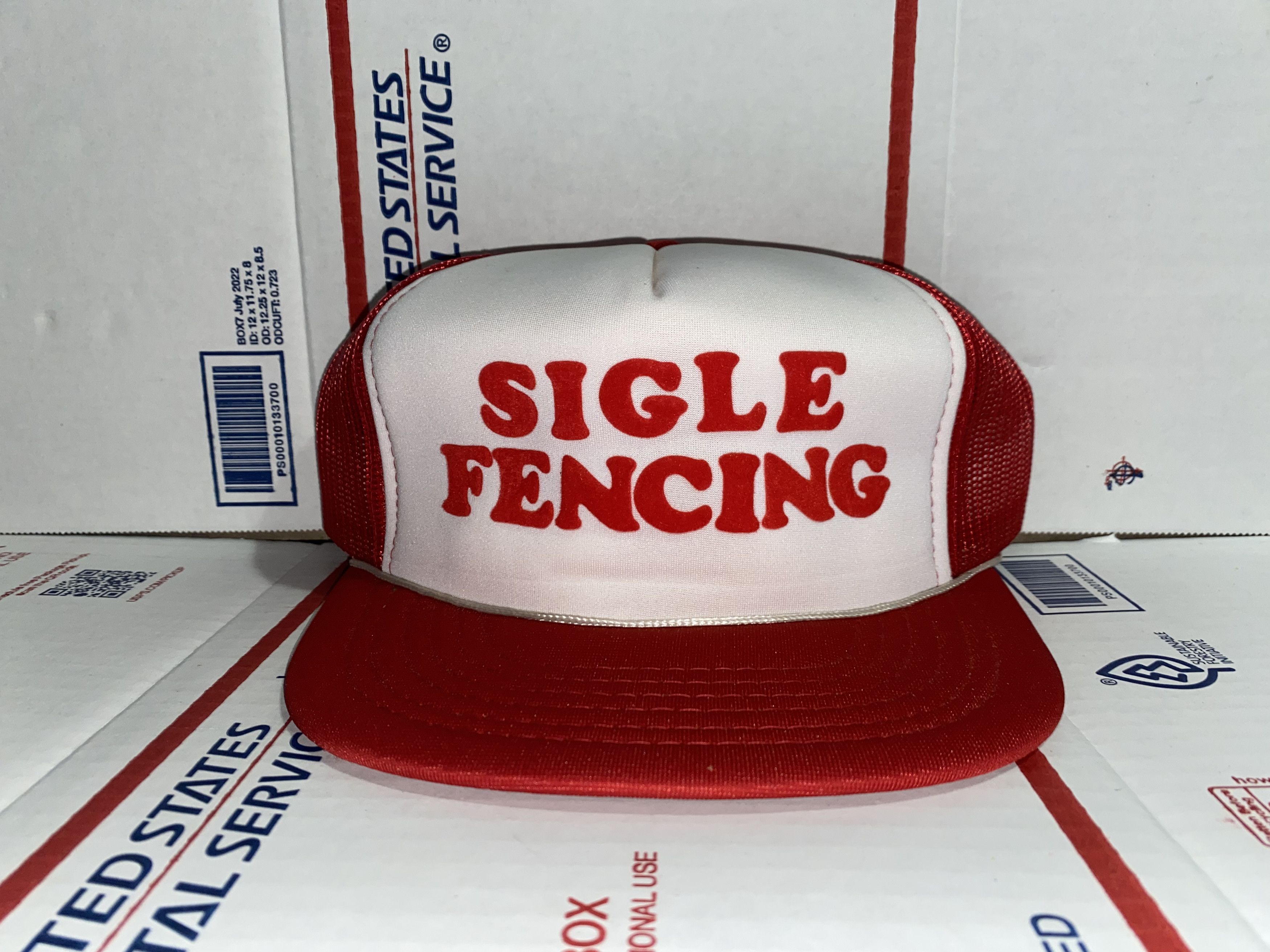 Yupong vtg SIGLE Fencing Fence Company Co. trucker Hat Cap Business Size ONE SIZE - 1 Thumbnail