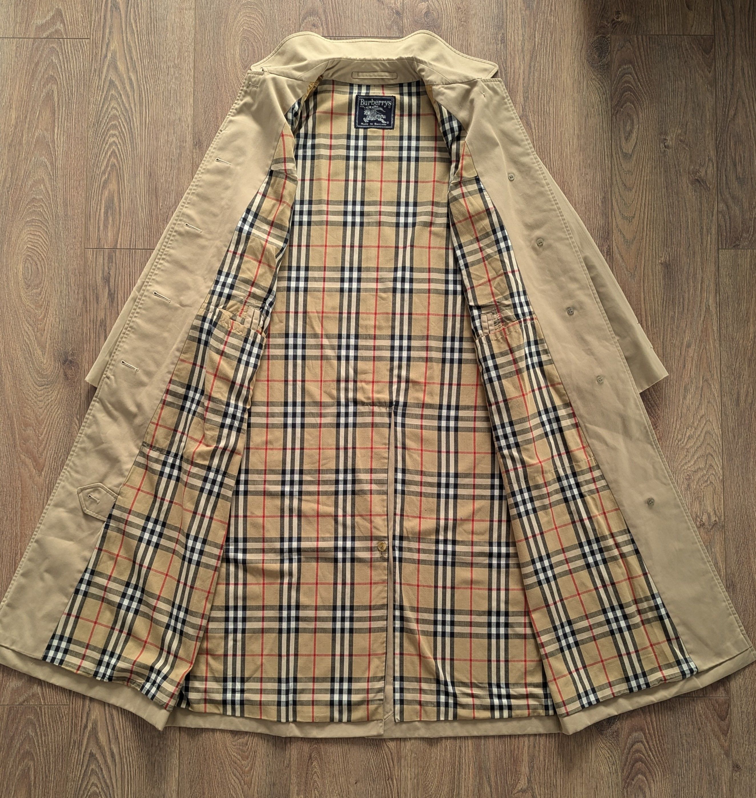Burberry × Vintage Vintage Burberrys Womens Long Coat Nova Check MadeInEngland Size L / US 10 / IT 46 - 10 Thumbnail