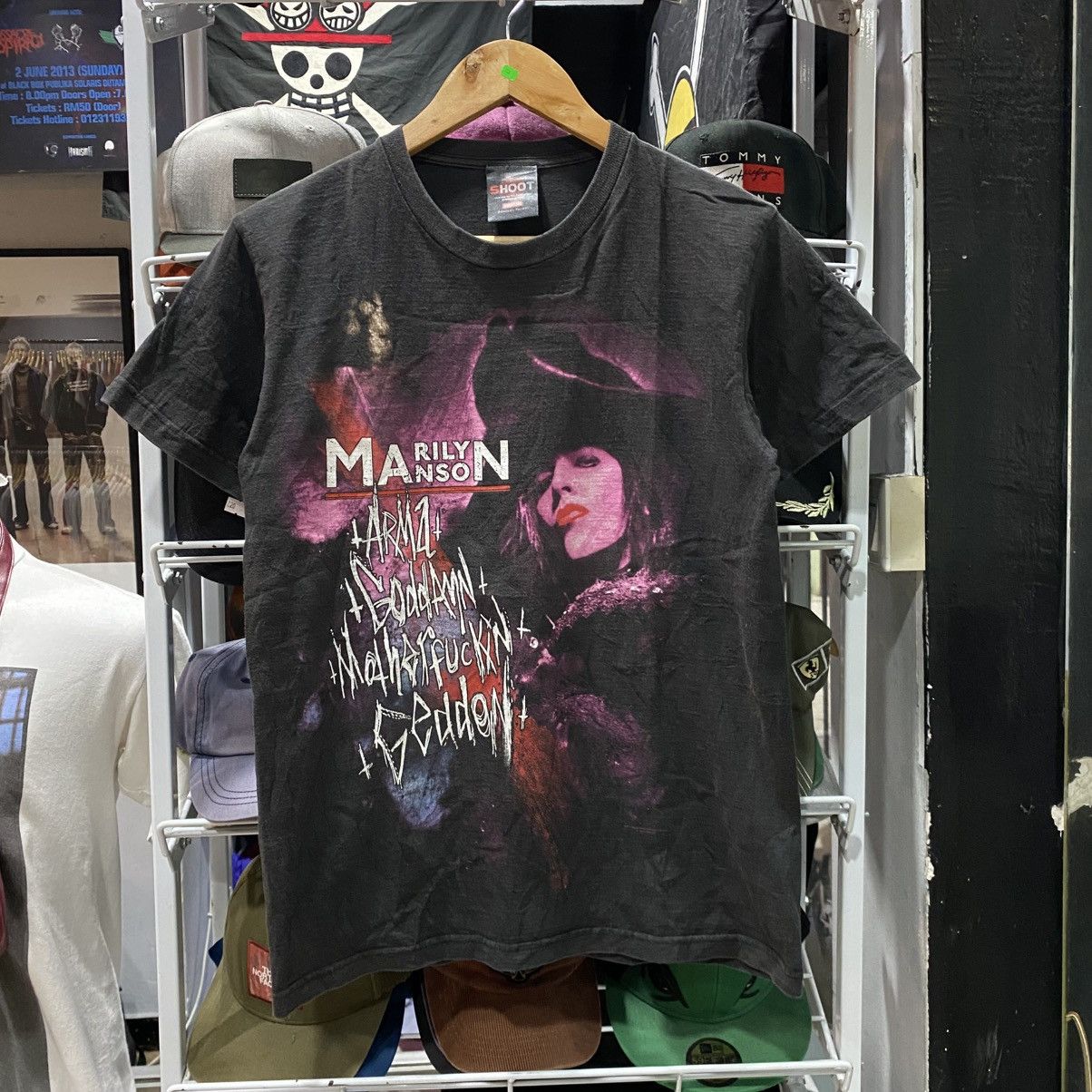 Band Tees × Marilyn Manson × Vintage RARE Vintage 2000s Marilyn Manson We’re From America tshirts Size US M / EU 48-50 / 2 - 1 Thumbnail