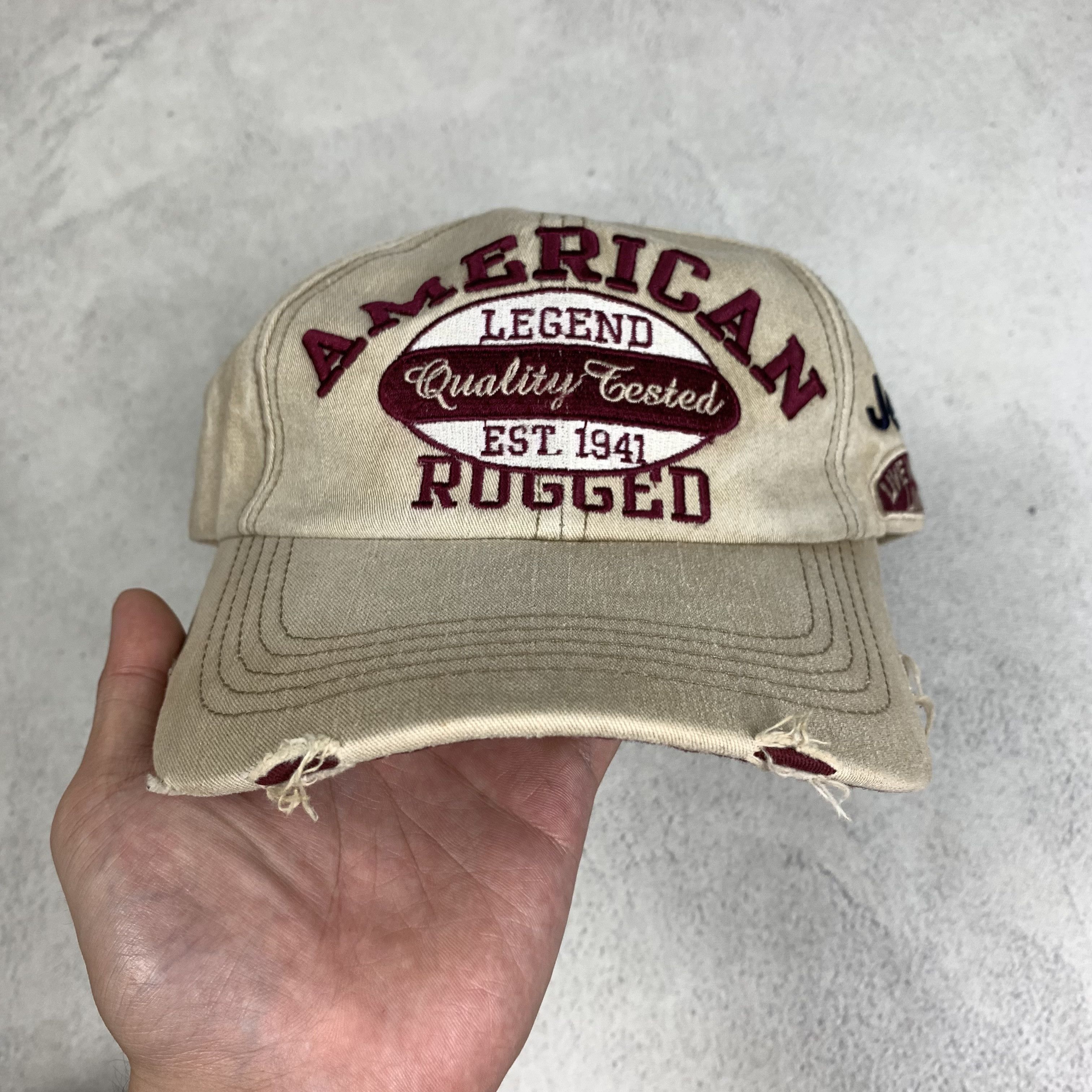 Vintage Jeep Distressed Hat Cap American Rugged Y2K Size ONE SIZE - 3 Thumbnail