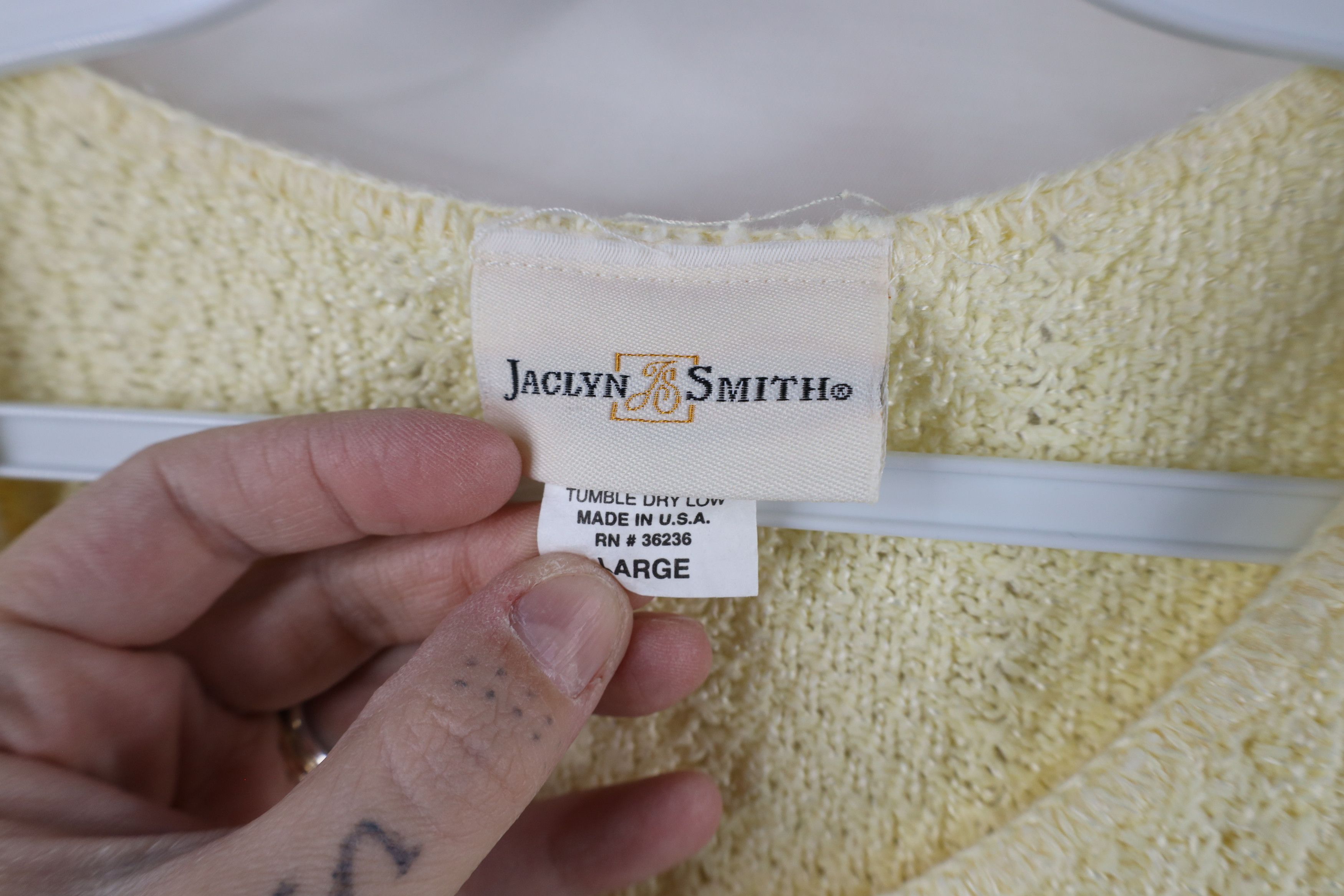 Vintage Vintage 90s Streetwear Ribbed Knit Short Sleeve Sweater USA Size L / US 10 / IT 46 - 5 Thumbnail