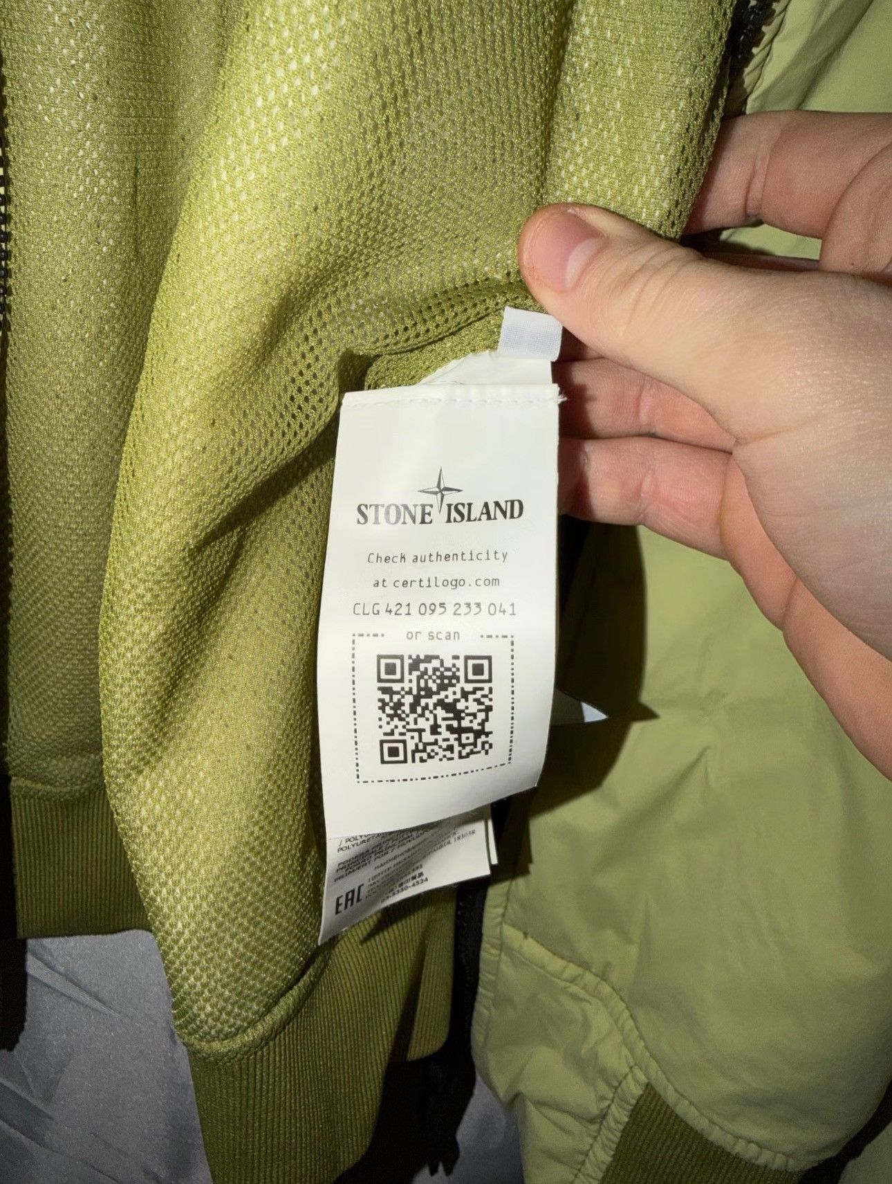 Stone Island Stone Island Green Nylon-TC with Polartec Bomber Jacket Size US L / EU 52-54 / 3 - 3 Thumbnail