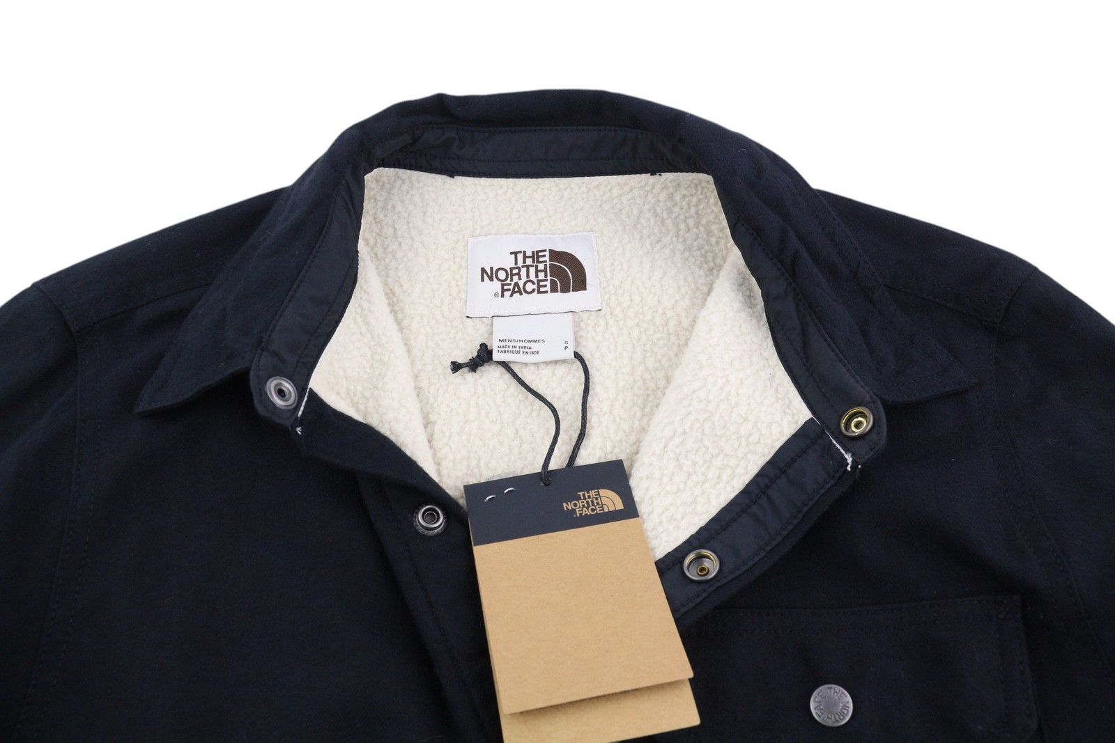 The North Face CAMPSHIRE S Black Overshirt Fleece Lined Snap Button 84367 Size US S / EU 44-46 / 1 - 4 Thumbnail