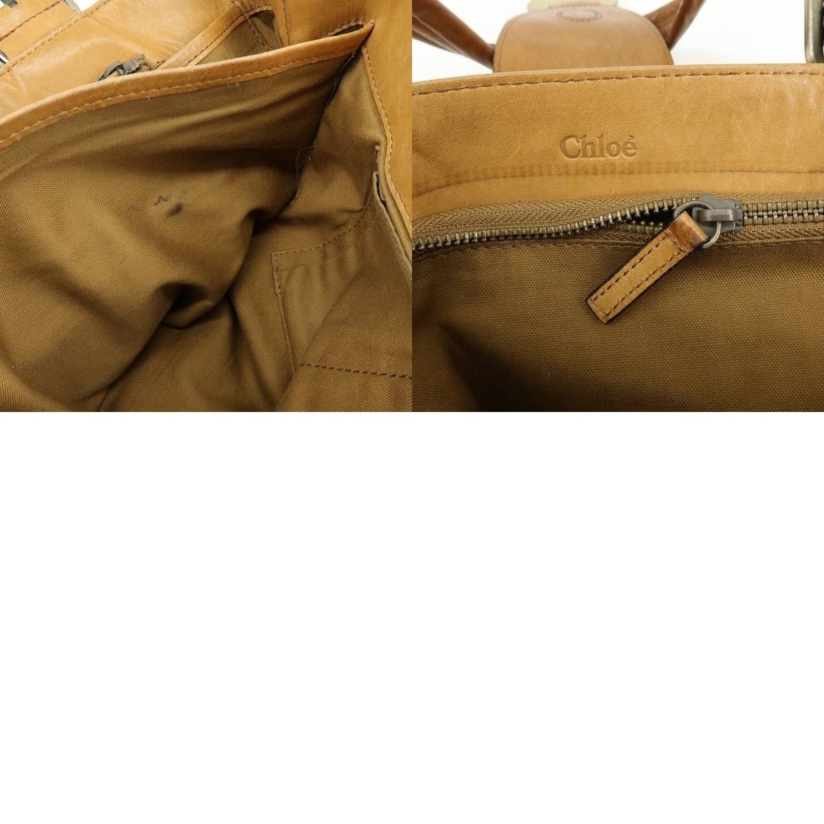 Chloe Chloe Maroquinerie Leather Tote Tan Size ONE SIZE - 8 Thumbnail