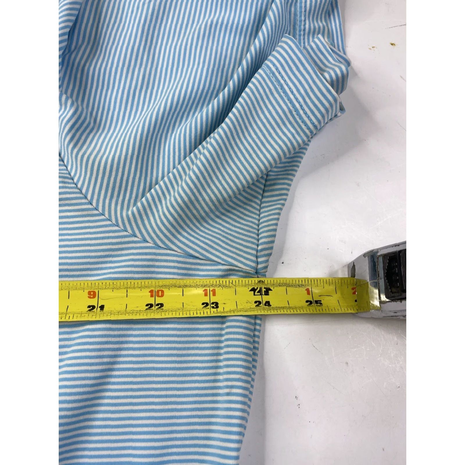 Vintage Greyson Polo Shirt Mens Large Performance Striped Stretch Ridgewood CC Shirt Men L Blue Polo Shirt Golf Breathable Lightweight Stretch Size US L / EU 52-54 / 3 - 6 Thumbnail