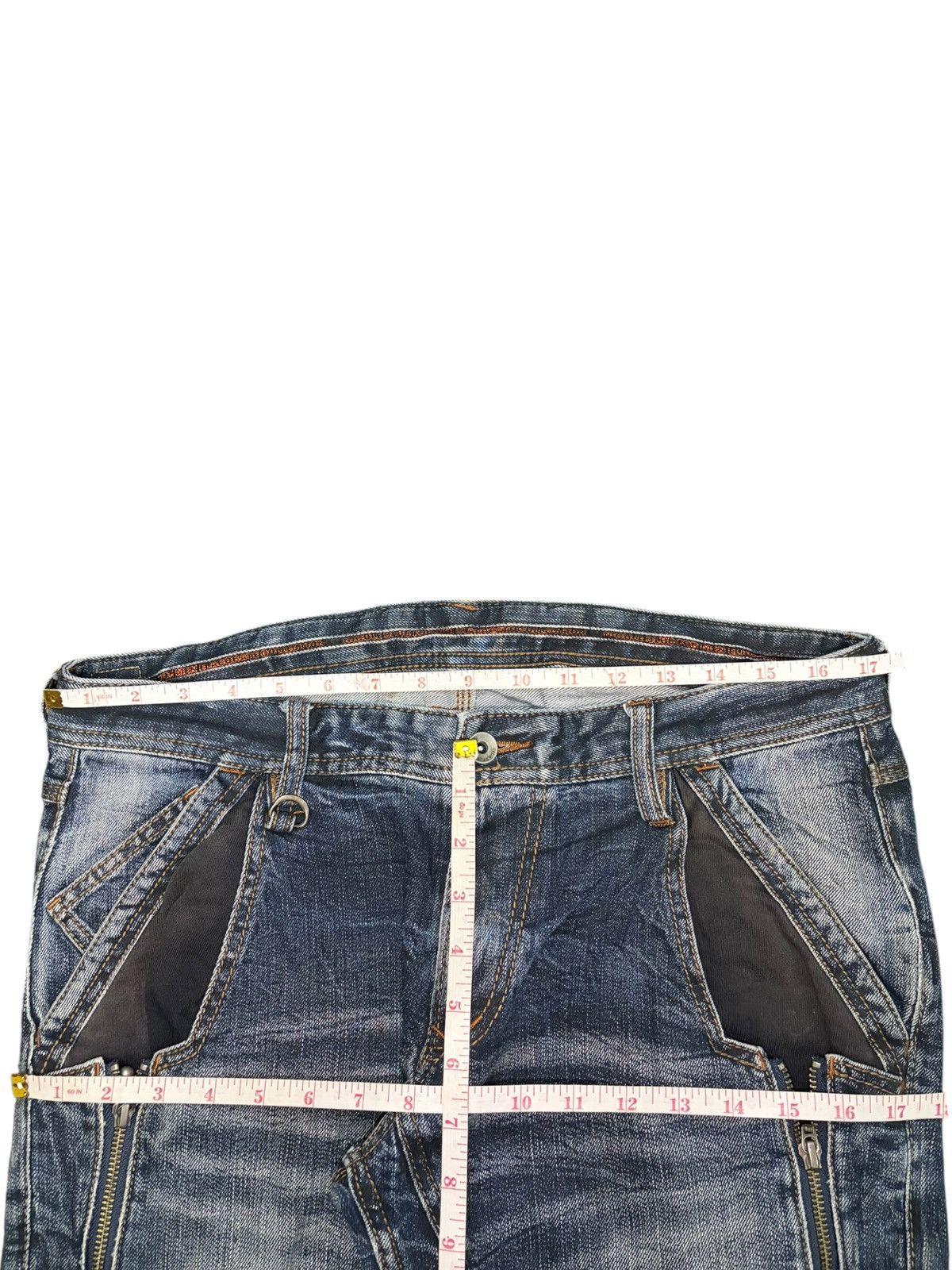 Tornado Mart Vintage Nicole Club Homme Distressed Flare Jeans Size US 34 / EU 50 - 6 Thumbnail