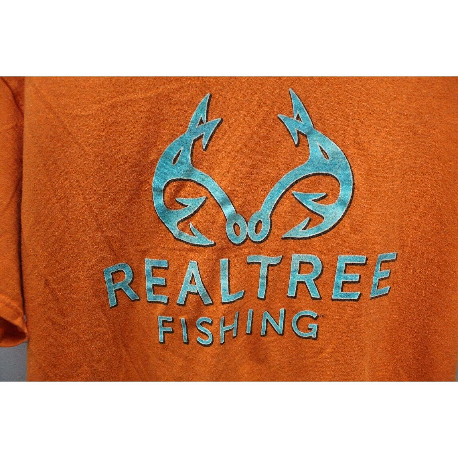Realtree Realtree Fishing Men's T-Shirt Orange Graphic XL 50% Cotton Size US XL / EU 56 / 4 - 2 Thumbnail