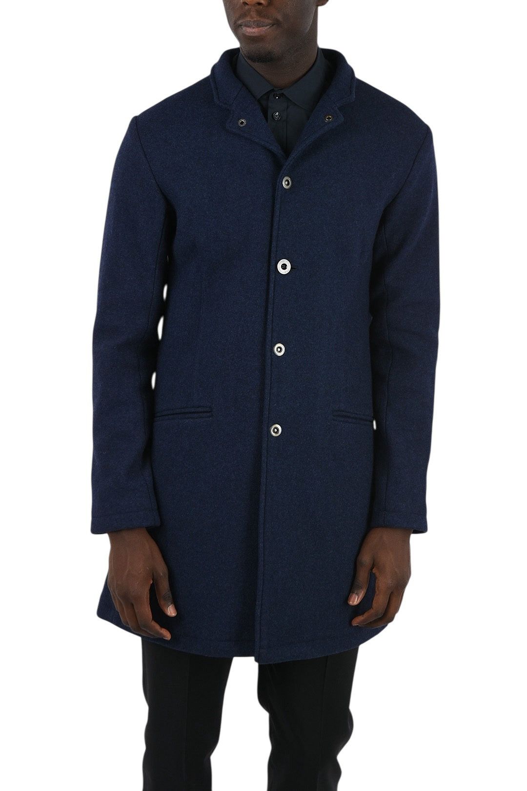 Armani Armani Jeans Snap Button Balmacaan Coat Size 50 Blue Colour Size US M / EU 48-50 / 2 - 2 Thumbnail
