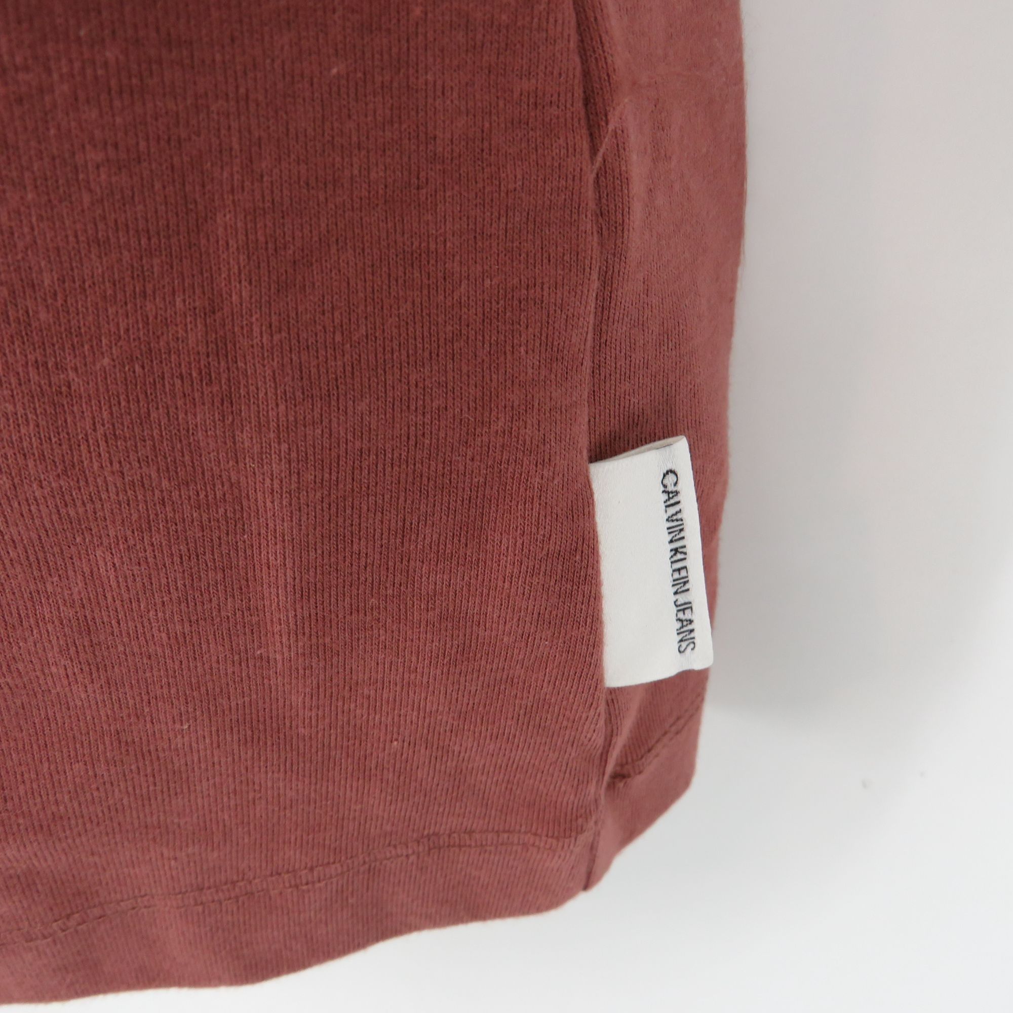Calvin Klein Calvin Klein Jeans Womens V-Neck T-Shirt XS Rust Cotton Shor Size XS / US 0-2 / IT 36-38 - 4 Thumbnail