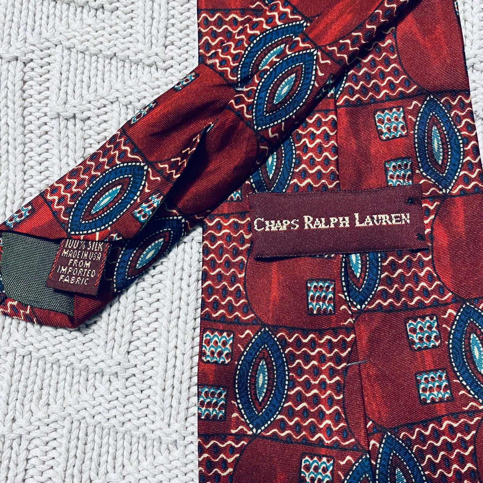 Ralph Lauren Ralph Lauren red abstract silk tie Size ONE SIZE - 3 Thumbnail