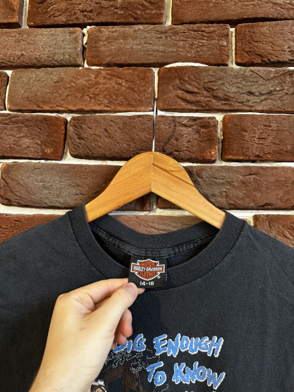 Harley Davidson Rare 80s Harley Davidson 1987 I’m big enough Vintage Tshirt Size M / US 6-8 / IT 42-44 - 3 Thumbnail