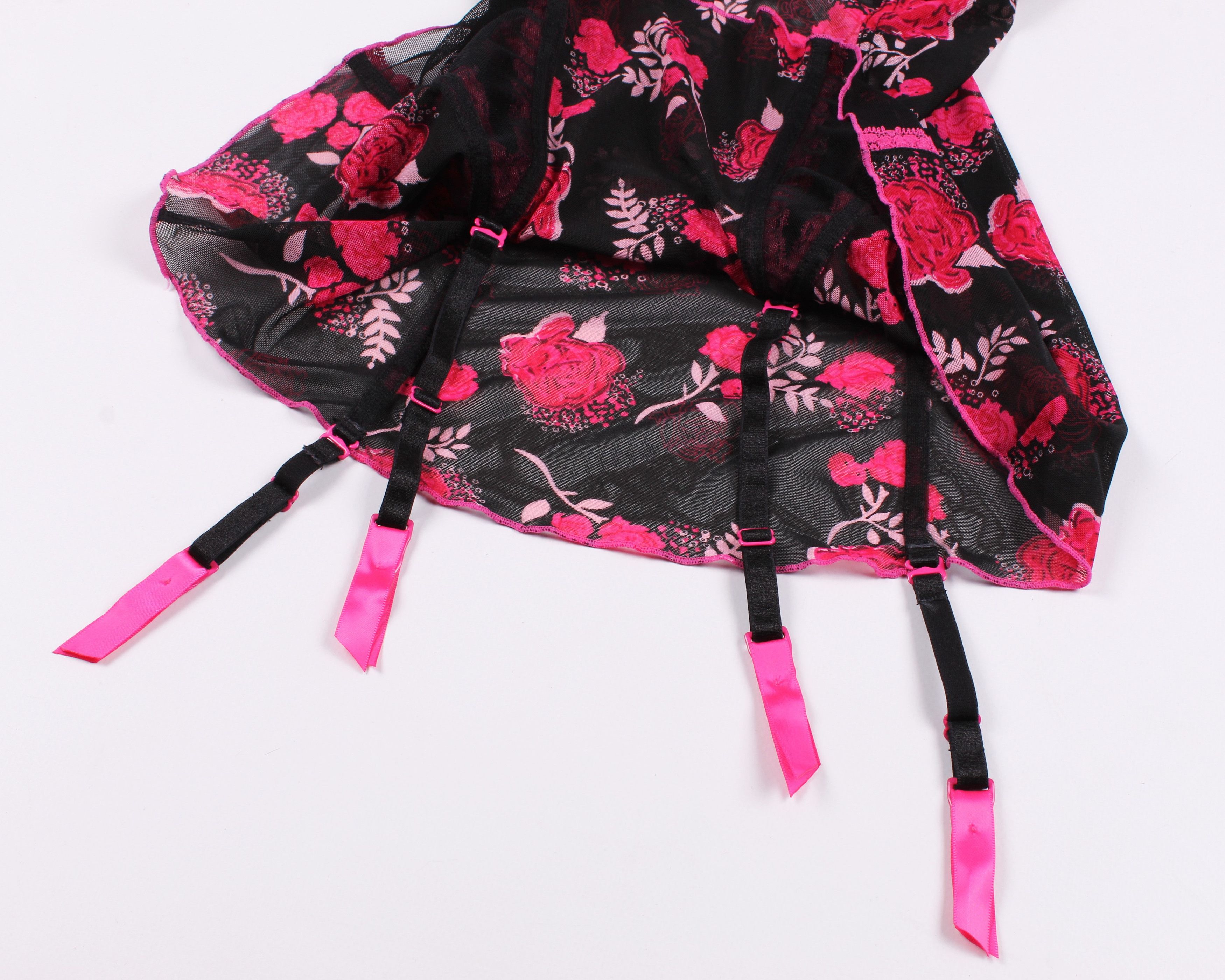 Vintage Avant Premier Y2K Mesh Sexy Basque Floral Suspender Size S / US 4 / IT 40 - 7 Thumbnail