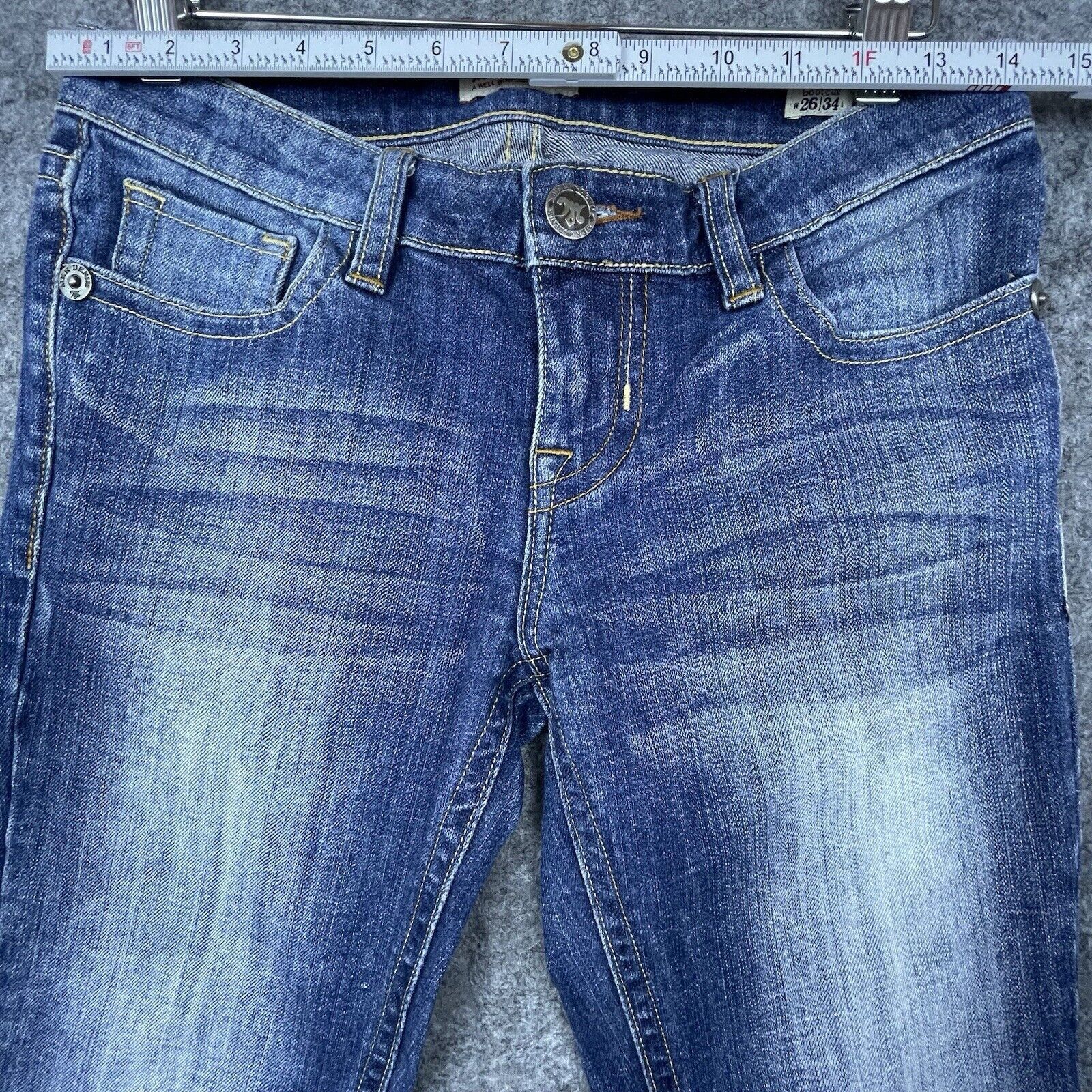 MEK MEK DNM Jeans Womens 26 New York Boot Raw Hem Flap Pockets Size 26" / US 2 / IT 38 - 6 Thumbnail