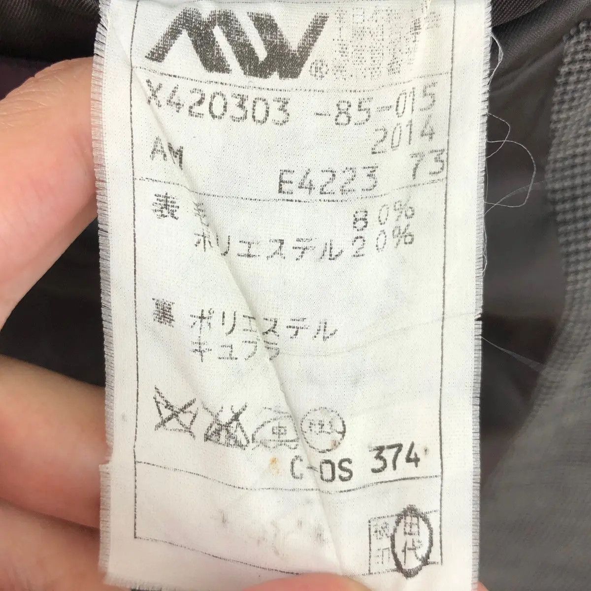 Yohji Yamamoto Vtg 80’ YOHJI YAMAMOTO SIGNATURE Collection Blazer 3 Button Size 38R - 3 Thumbnail
