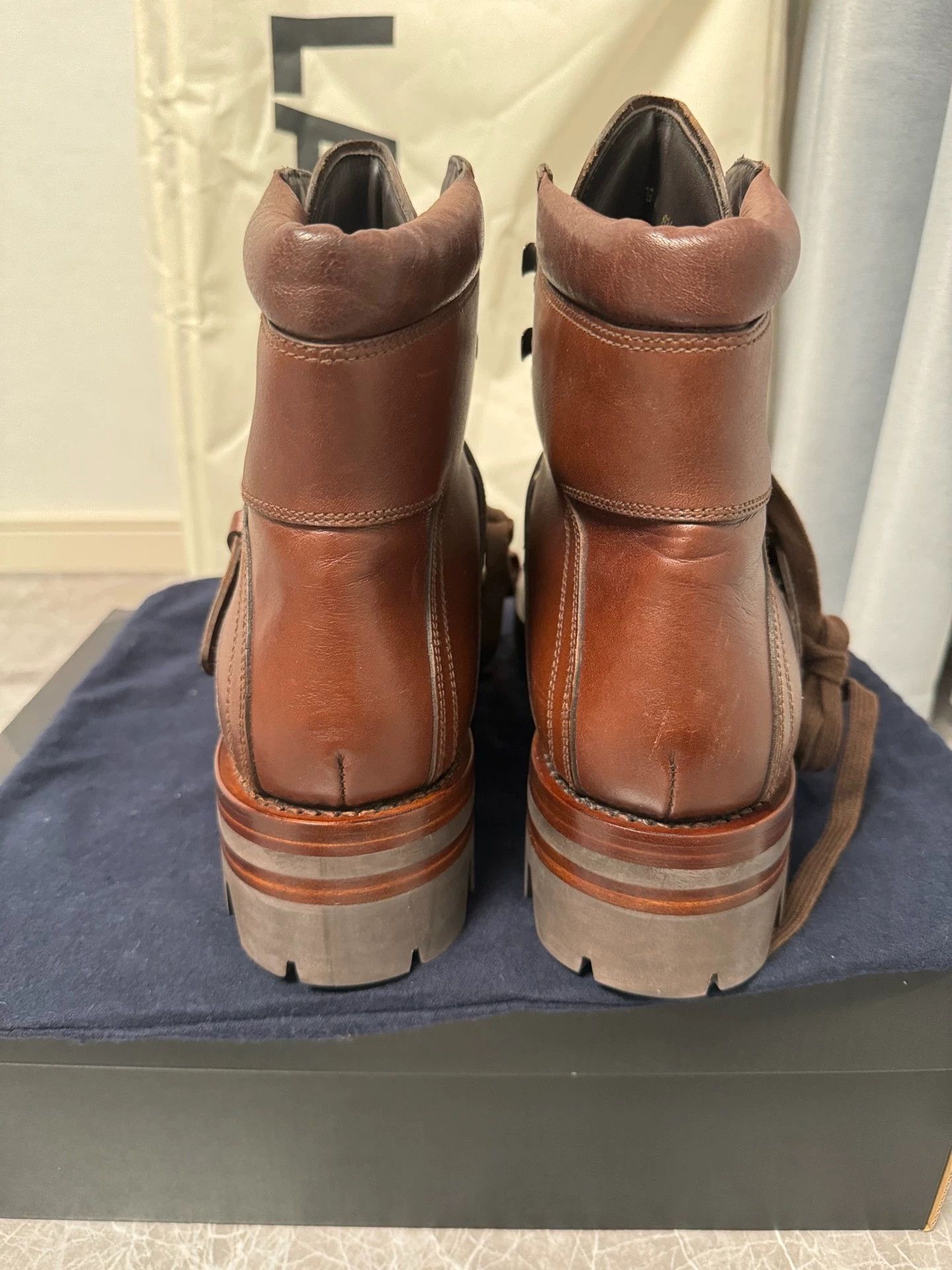 Prada Prada thick sole boots deep brown US 8.5 Size US 8.5 / EU 41-42 - 4 Thumbnail