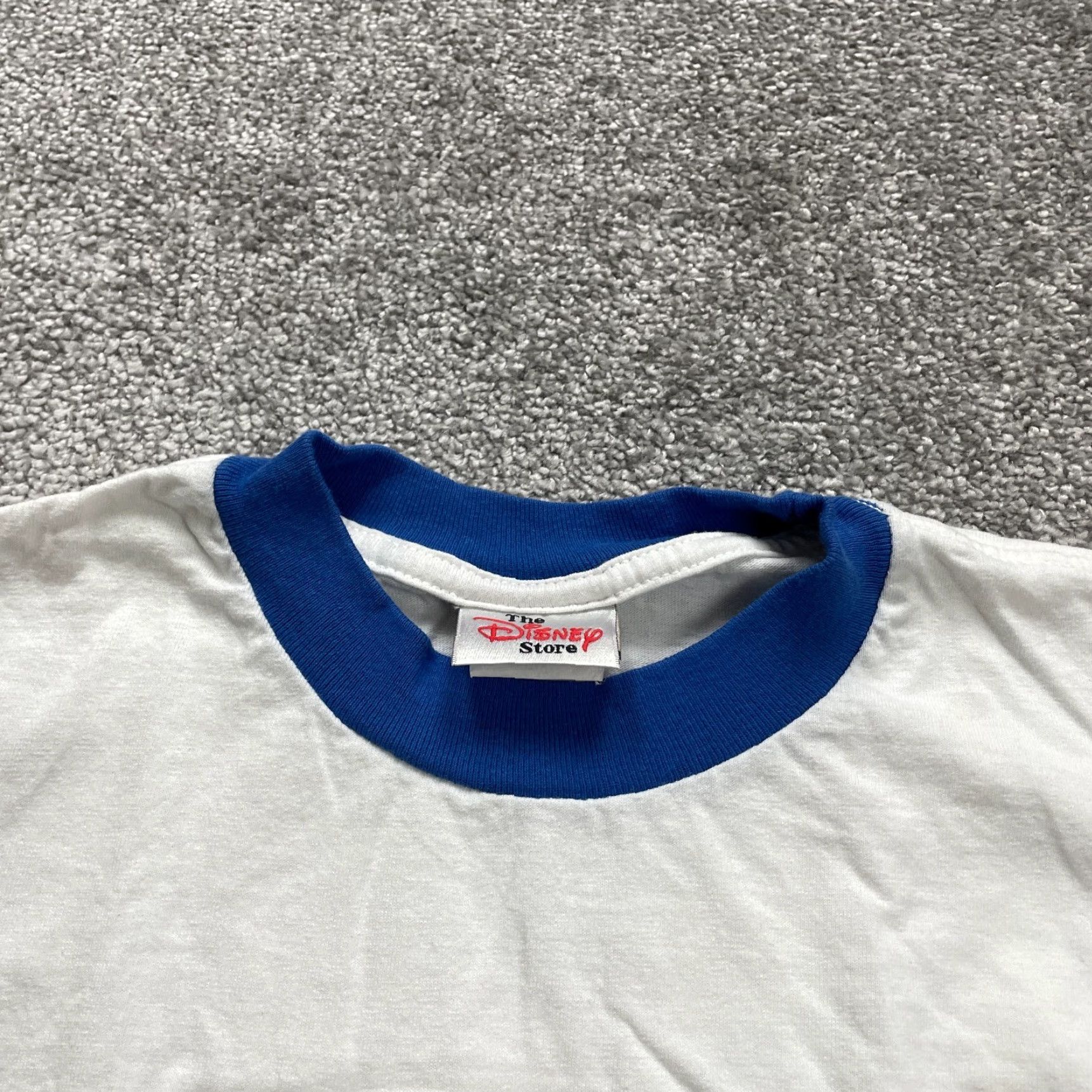 Disney Disney Ringer T-Shirt Women's Large White Graphic Cotton Tee Size L / US 10 / IT 46 - 3 Thumbnail