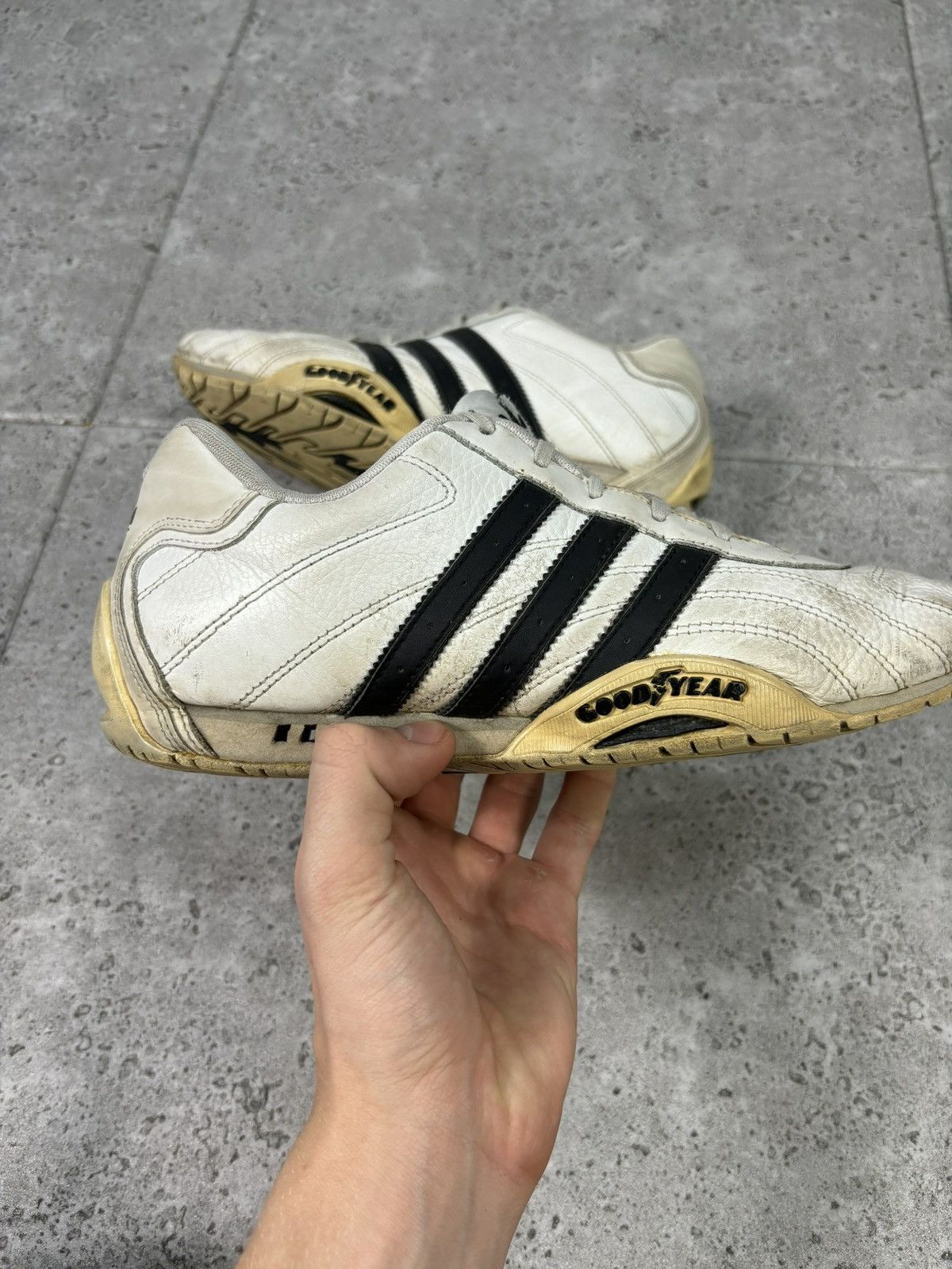 Adidas × Vintage 2000s Adidas Good Year Racing Shoes Leather Y2K Size US 9 / EU 42 - 3 Thumbnail