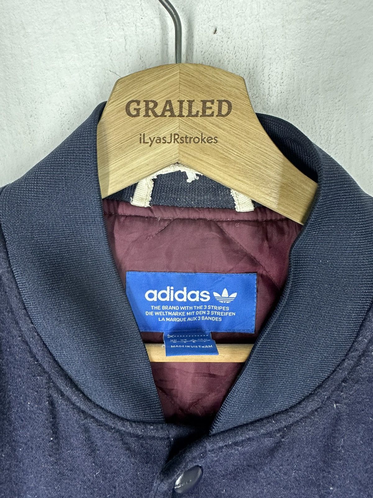 Adidas Adidas Varsity Wool/Leather Varsity Jacket Size US L / EU 52-54 / 3 - 17 Thumbnail