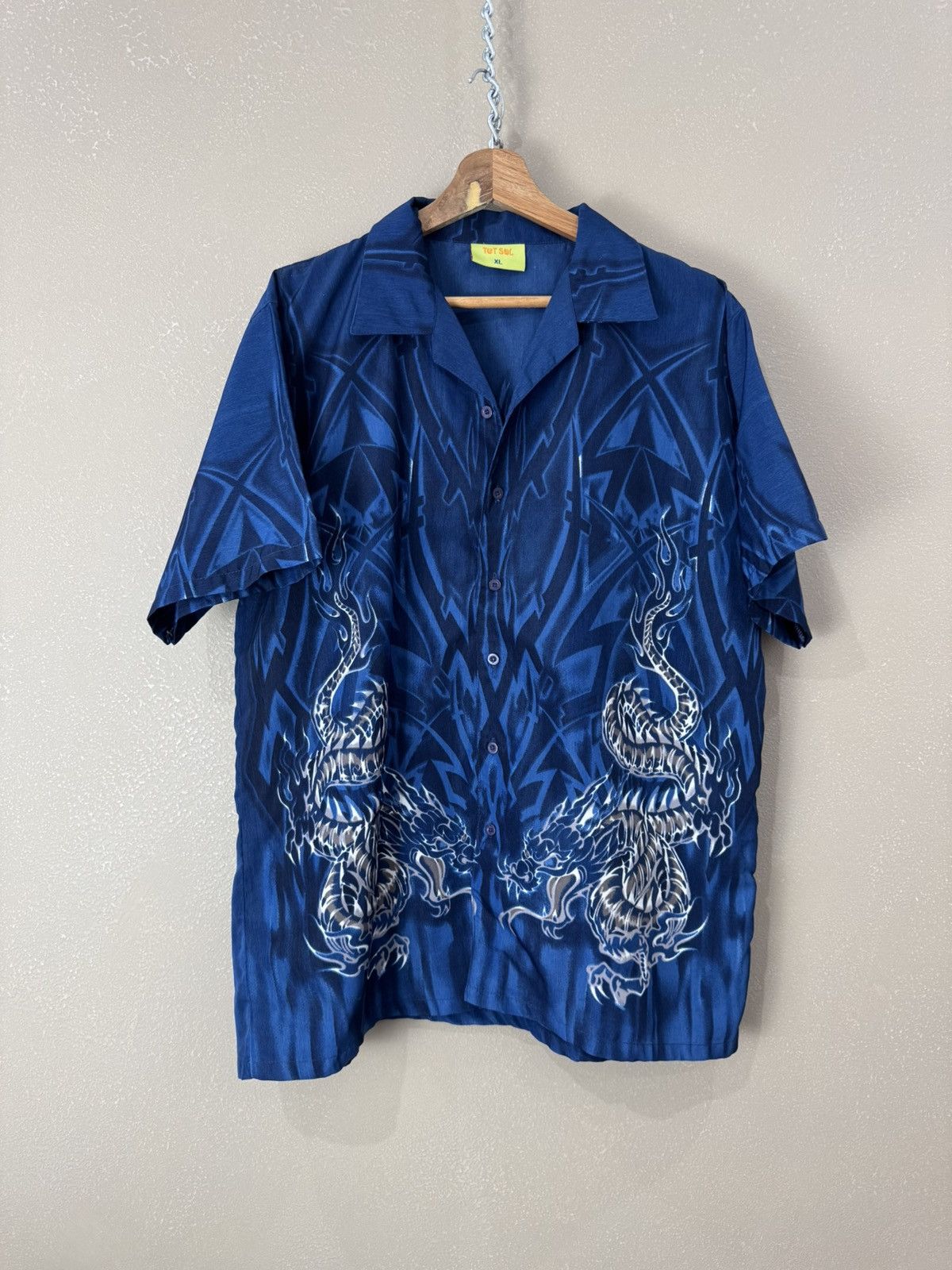 Other Vintage y2k Crazy Hawaiian Abstract Flame Tribal Shirt Size US XL / EU 56 / 4 - 1 Thumbnail