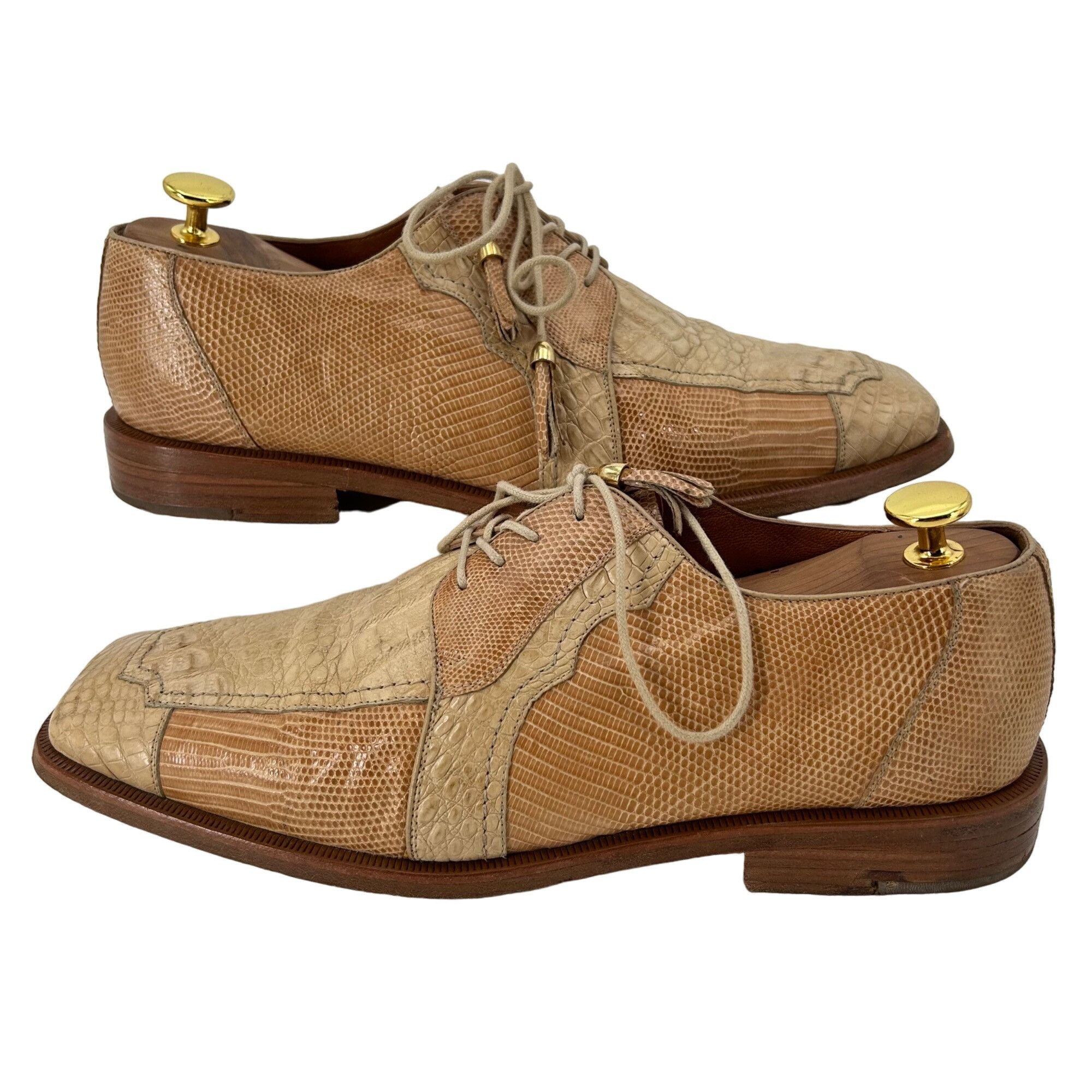 Other Exotic Alligator Lizard Dress Shoes Romana Men's 9 Tan Beige Size US 9 / EU 42 - 3 Thumbnail