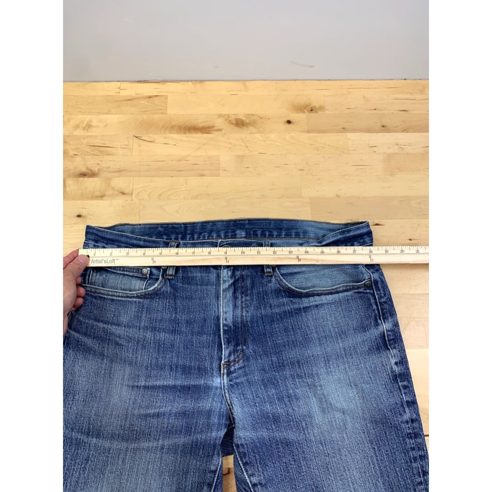 Brooks Brothers Brooks Brothers Jeans Mens 35x30 Blue Denim Straight Fit Casual 10826 Size US 35 - 6 Thumbnail