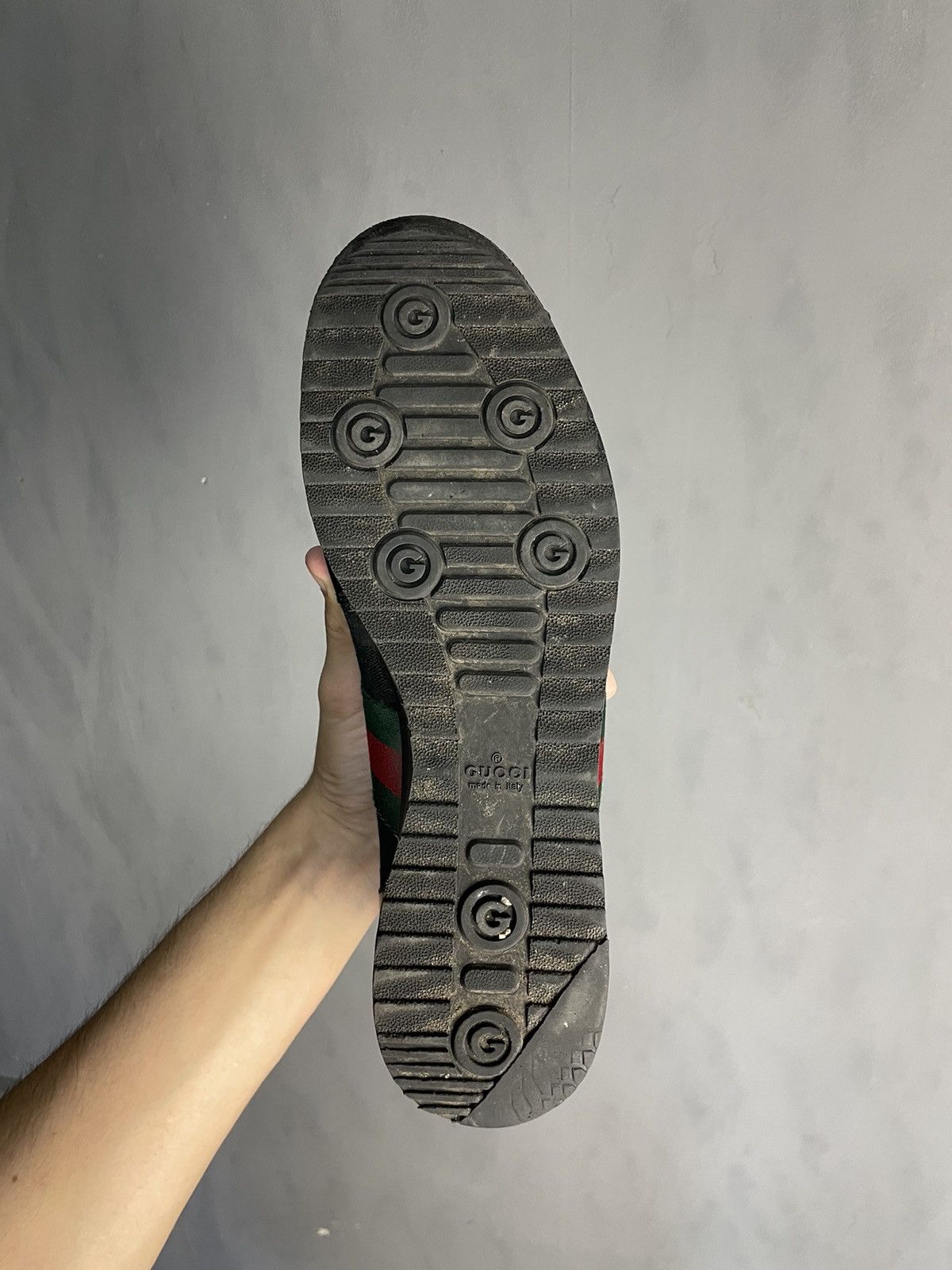 Gucci GUCCI black monogram microguccissima GG low sneakers Size US 10.5 / EU 43-44 - 9 Thumbnail