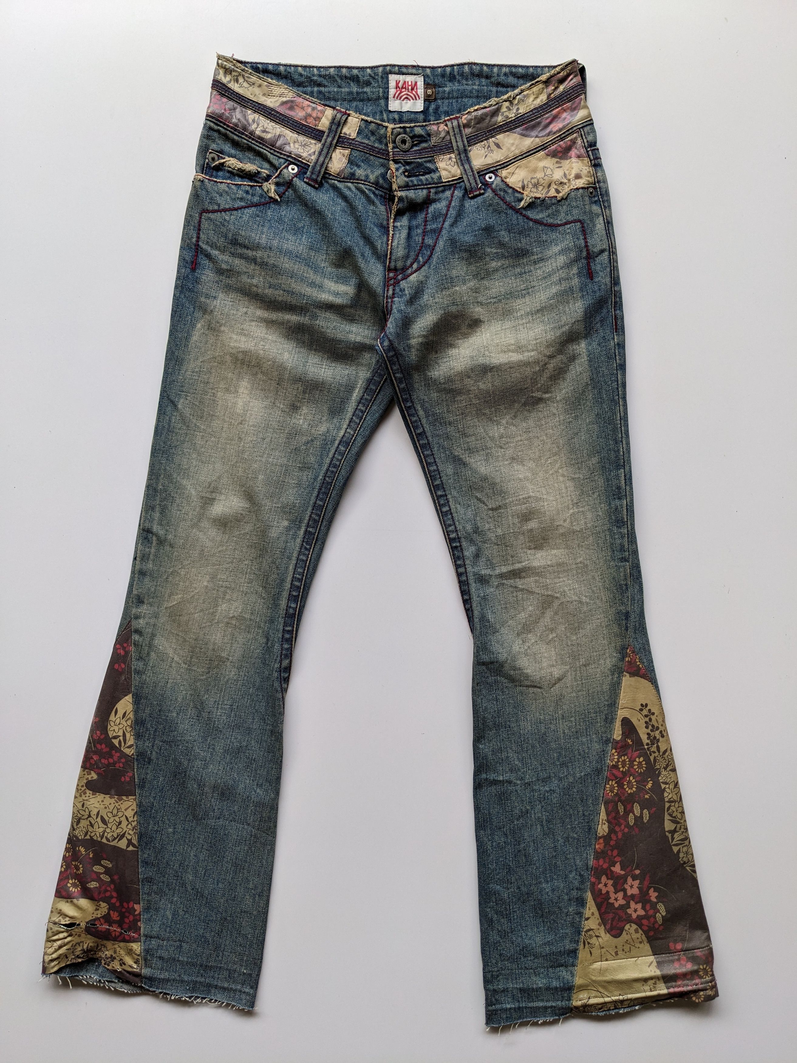 If Six Was Nine × Japanese Brand × Le Grande Bleu (L.G.B.) Vintage KAHA flare floral motif Size US 30 / EU 46 - 1 Thumbnail
