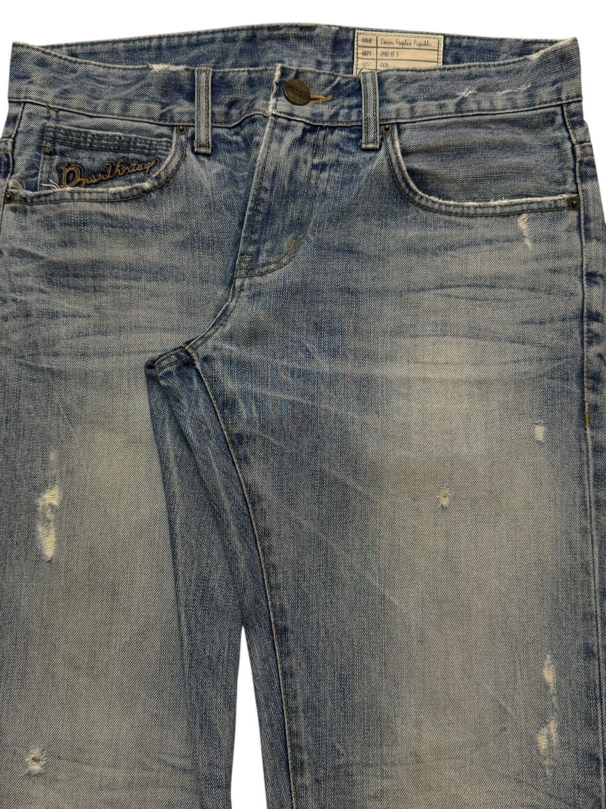 14th Addiction Vintage Y2K Japanese Brand Blue Faded Wash Distress Straight Size US 32 / EU 48 - 3 Thumbnail