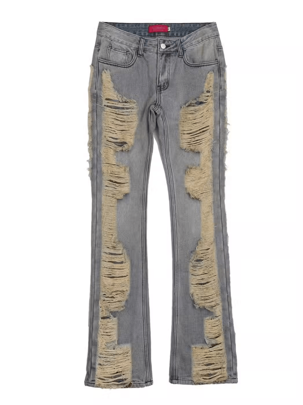 Japanese Brand × Jean Washed vintage street hip hop ripped jeans Size US 32 / EU 48 - 5 Thumbnail