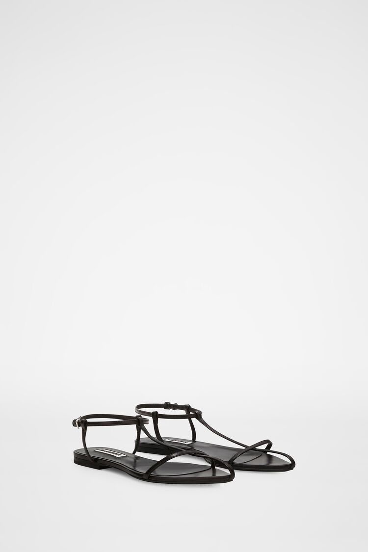 Jil Sander o1s22i1n0125 Leather Sandals in Black Size US 7 / IT 37 - 3 Thumbnail