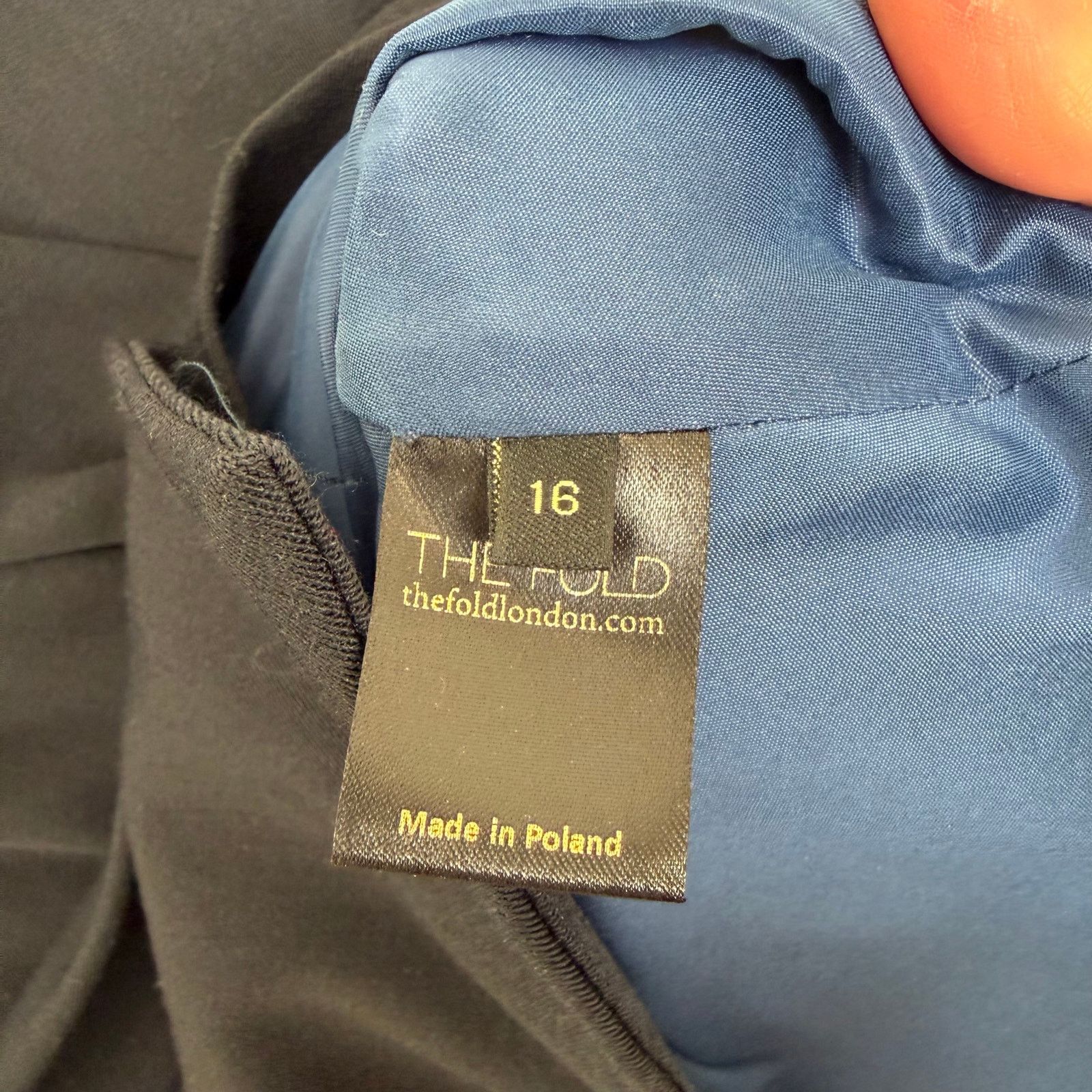 Other The Fold Navy Blue Wool Blend Belleville Crepe Top Sz 16 Size XXL / US 16-18 / IT 52-54 - 3 Thumbnail