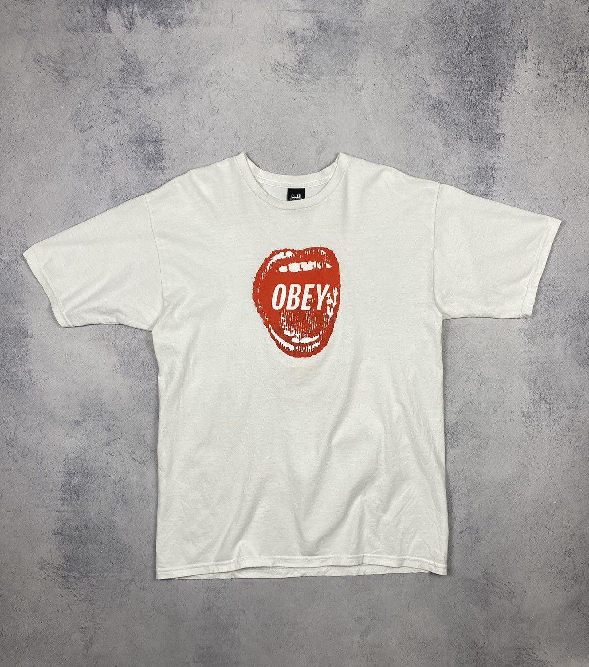 Obey Obey Big Logo White Cotton T Shirt Size L Streetwear Size US L / EU 52-54 / 3 - 2 Thumbnail