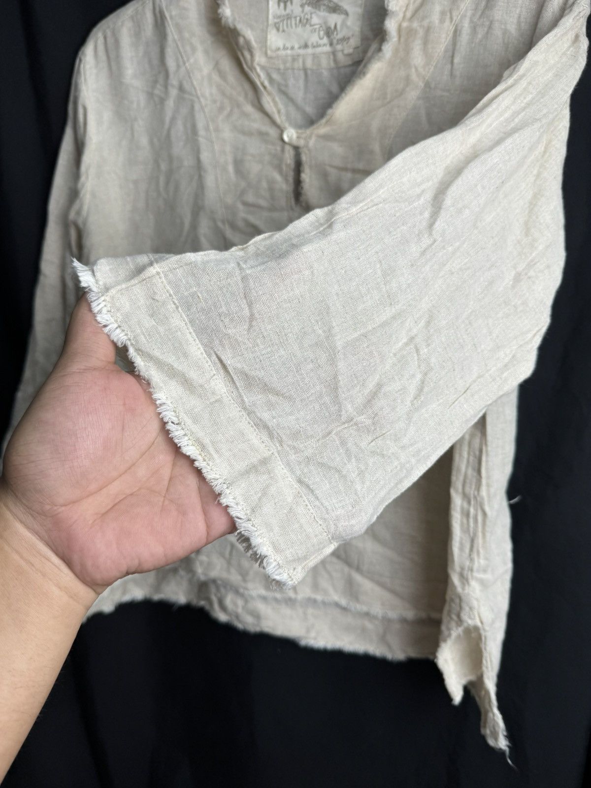 If Six Was Nine × Japanese Brand × Y's for Men Goa Indiana Linen Mid Sleeve Yohji Kapital Styled Size US M / EU 48-50 / 2 - 5 Thumbnail