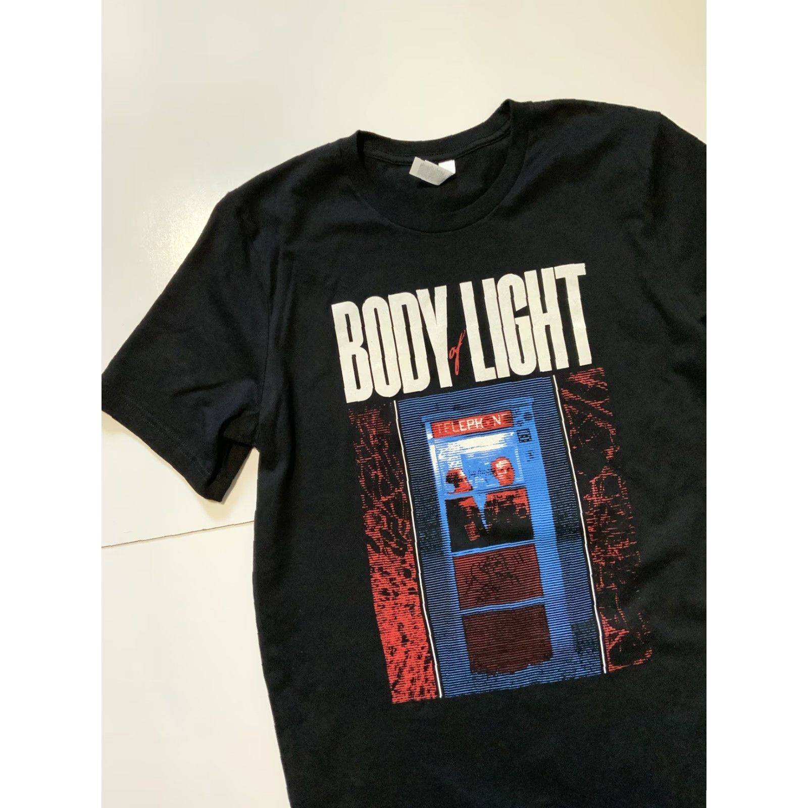Vintage Body Of Light Electronic Dance House DJ Telephone Booth Black Graphic T-Shirt LG Mens Size US L / EU 52-54 / 3 - 3 Thumbnail