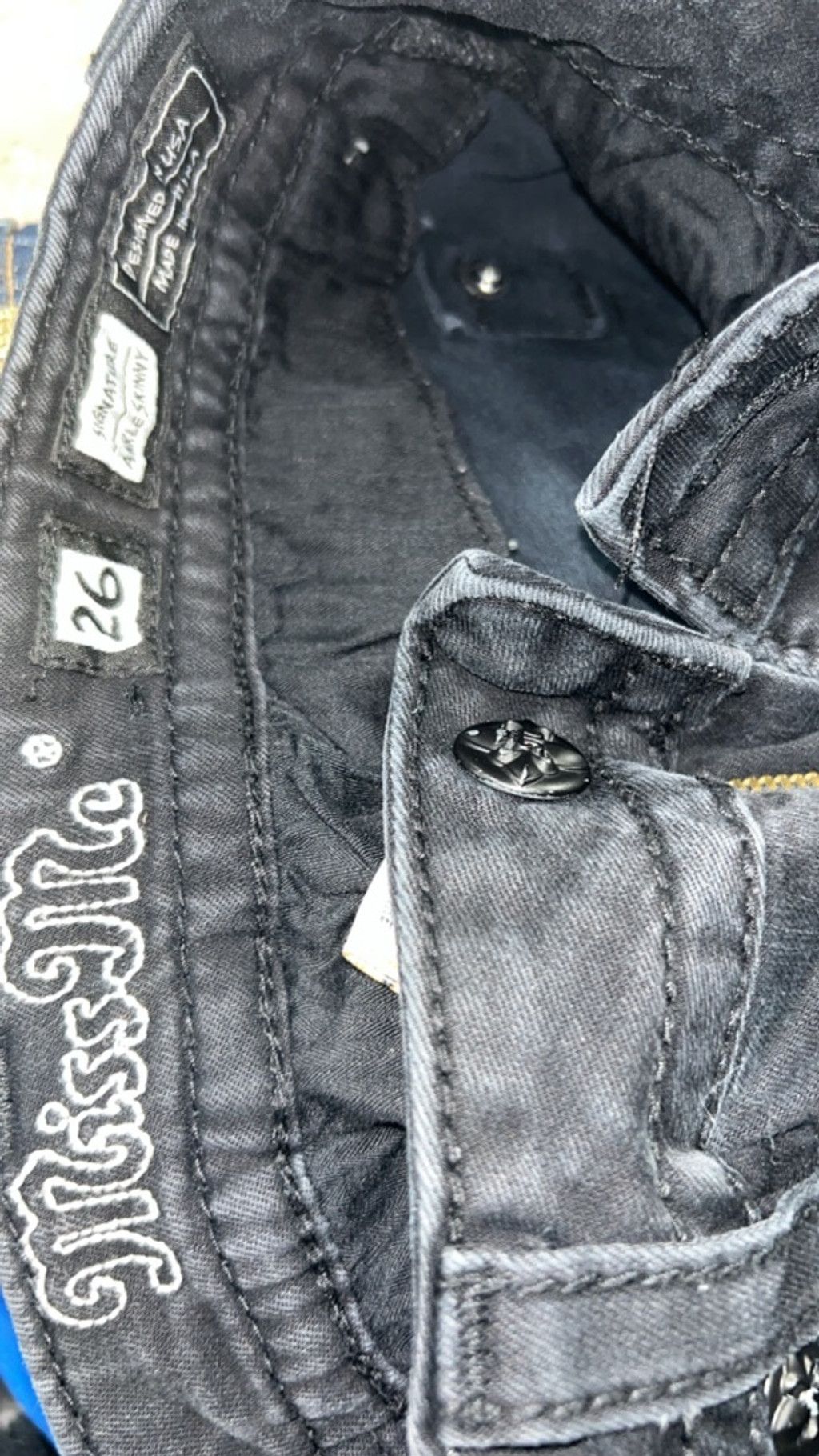 Miss Me womens miss me black jeans w rhinestoned detail Size 30" / US 8 / IT 44 - 5 Thumbnail