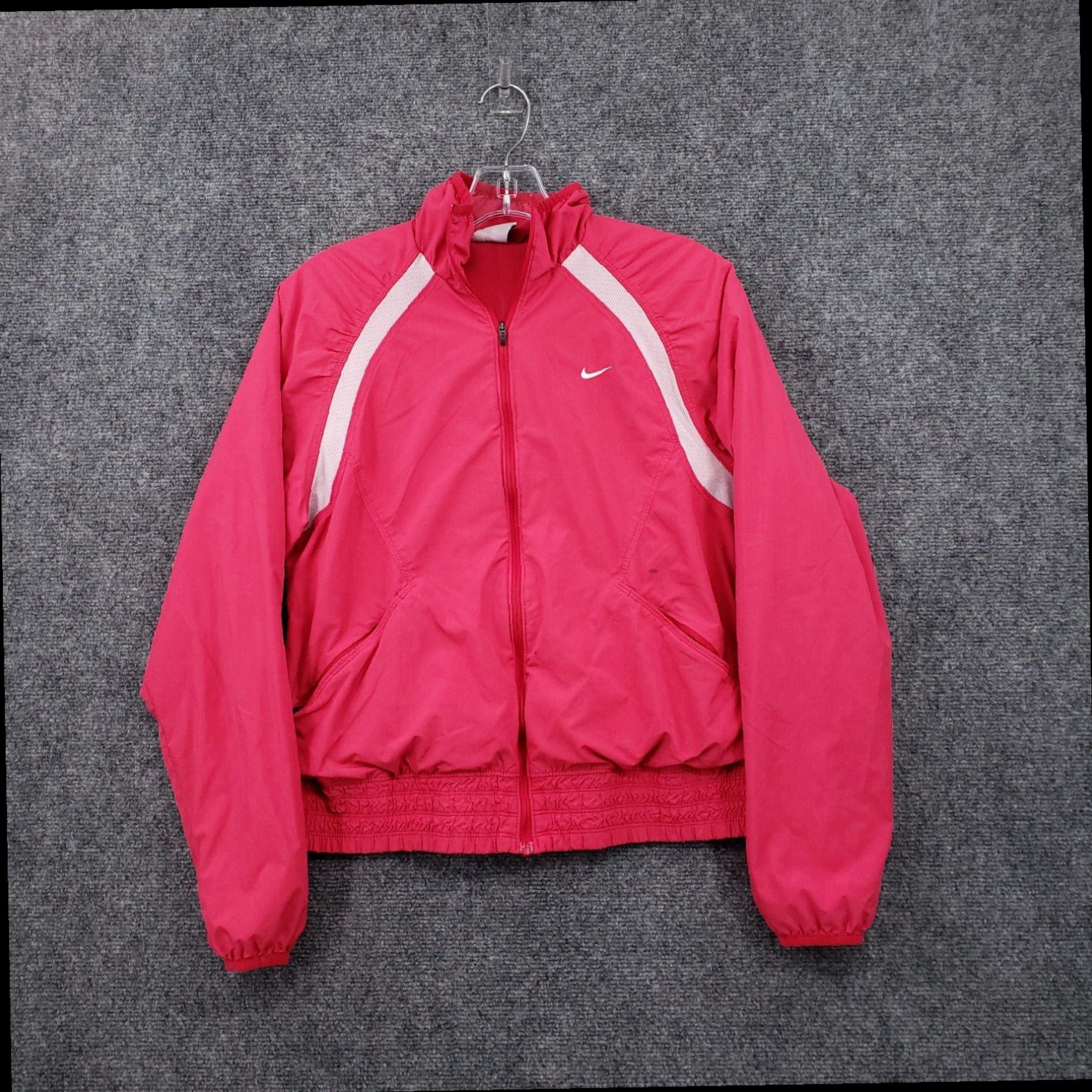 Nike Pink Full Zip Bomber Dri Fit Sportswear Running Womens Medium M Nike Jacket Grailed