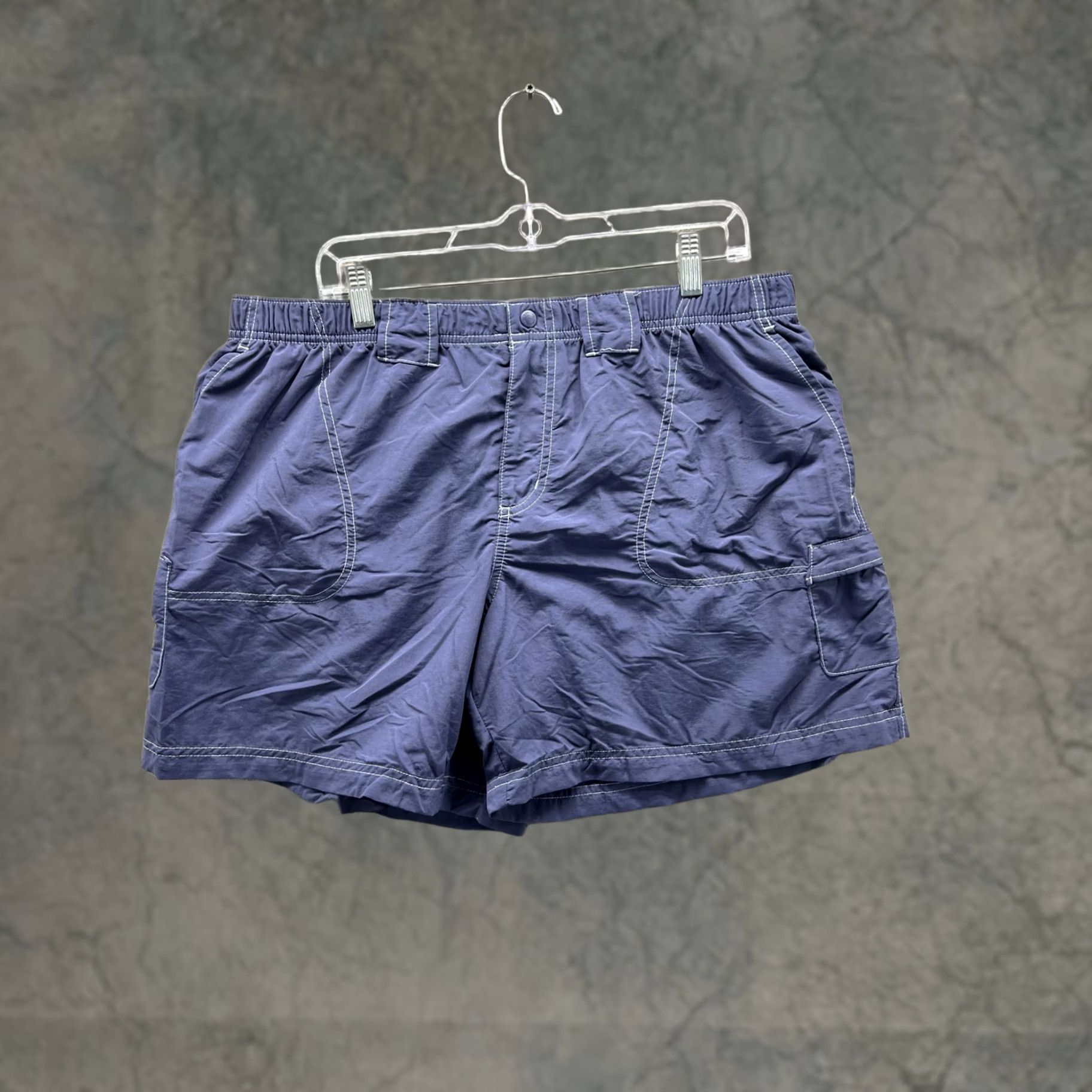Vintage Columbia Shorts Mens XL Blue Nylon Microfiber Hiking Water Lightweight 5 Inseam Size US 36 / EU 52 - 1 Thumbnail