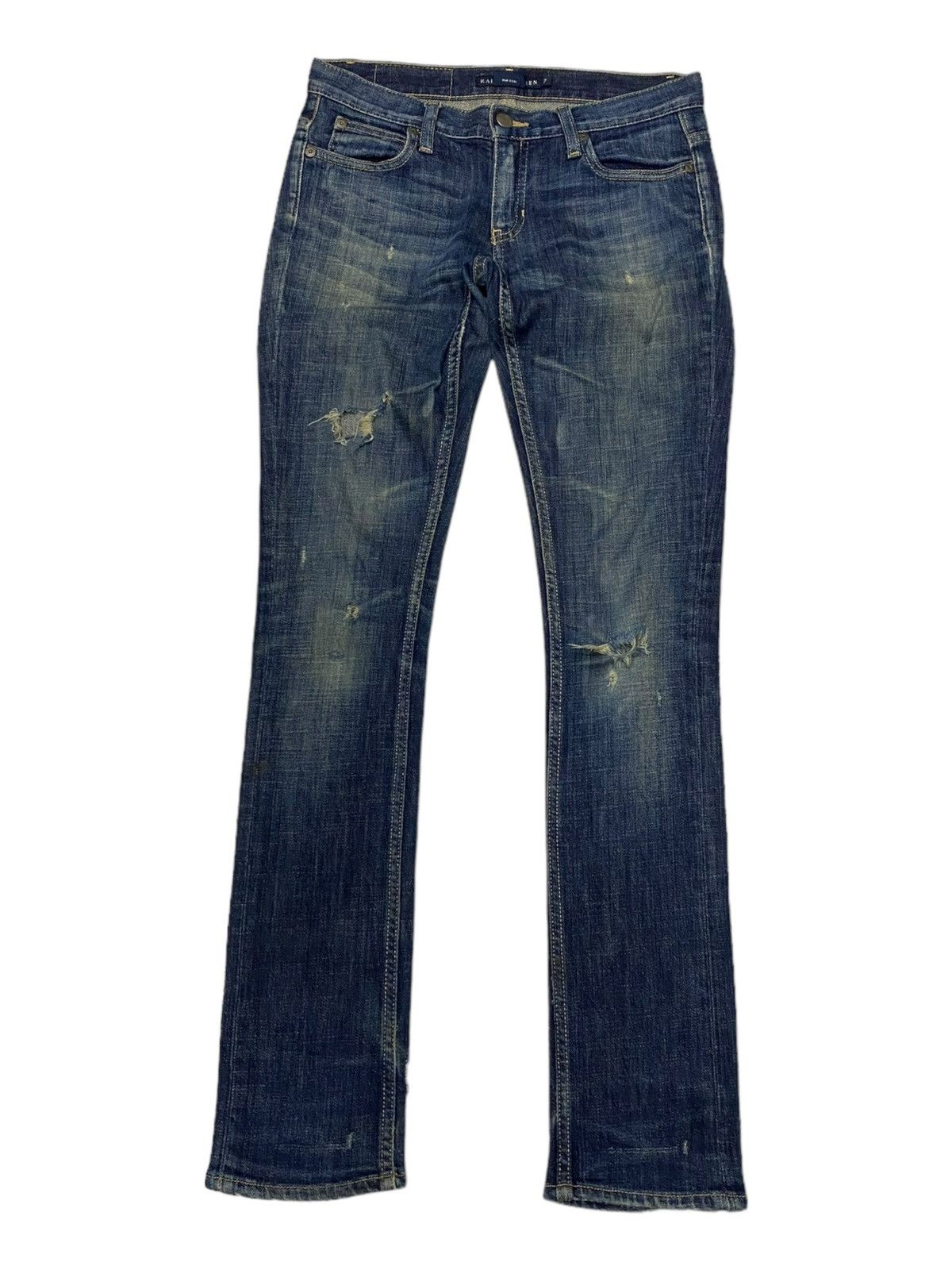 Polo Ralph Lauren 🔥RALPH LAUREN DISTRESSED DENIM JEANS SKINNY JEANS Size 28" / US 6 / IT 42 - 1 Thumbnail