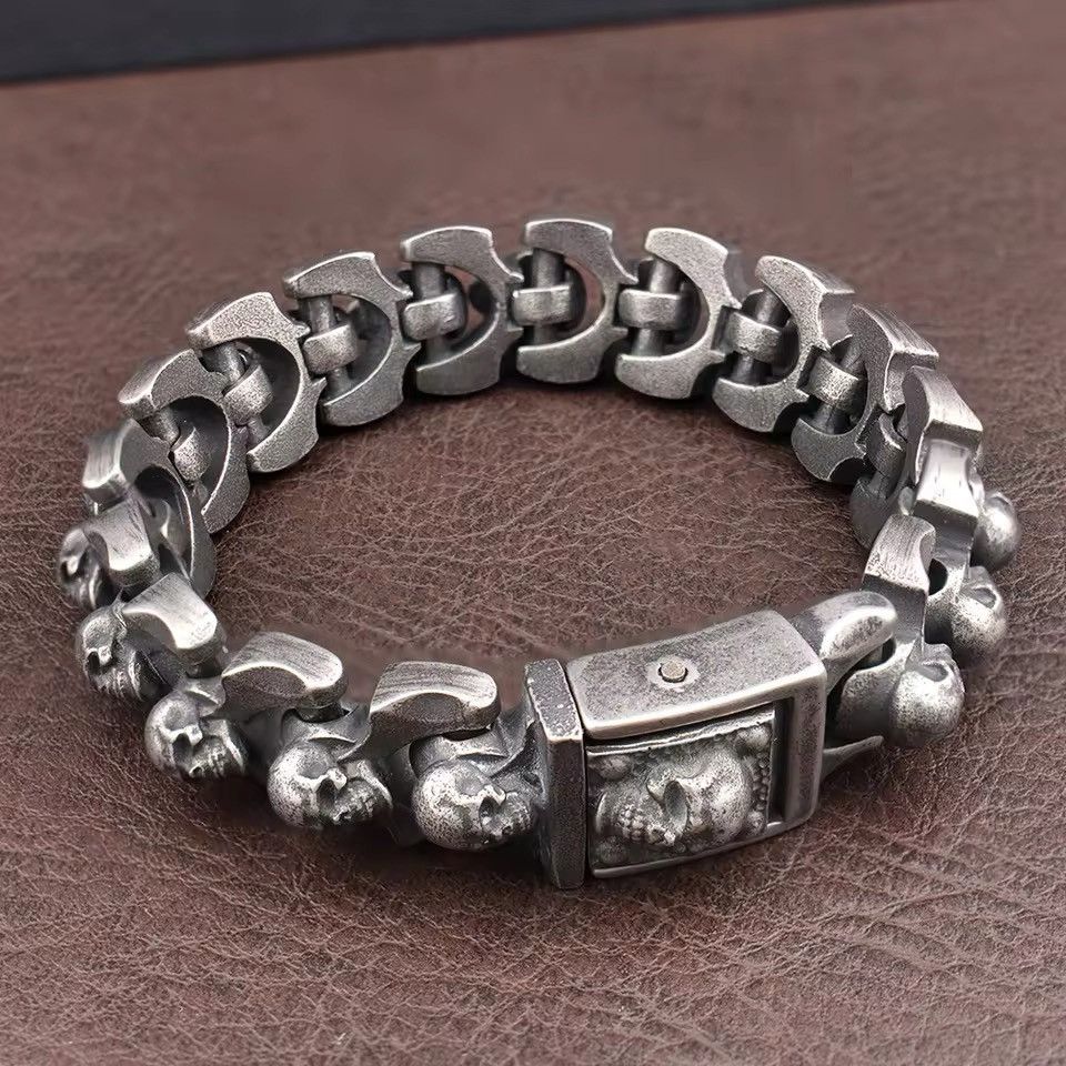 Vintage Trendy Domineering Skull Bracelet Size ONE SIZE - 1 Thumbnail