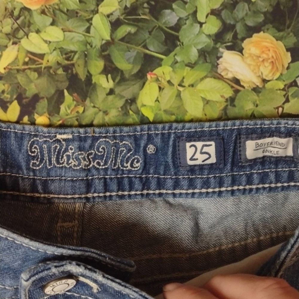Miss Me MISS me distress open knee boyfriend ankle jeans size 25 Size 25" / US 0 / IT 36 - 2 Thumbnail