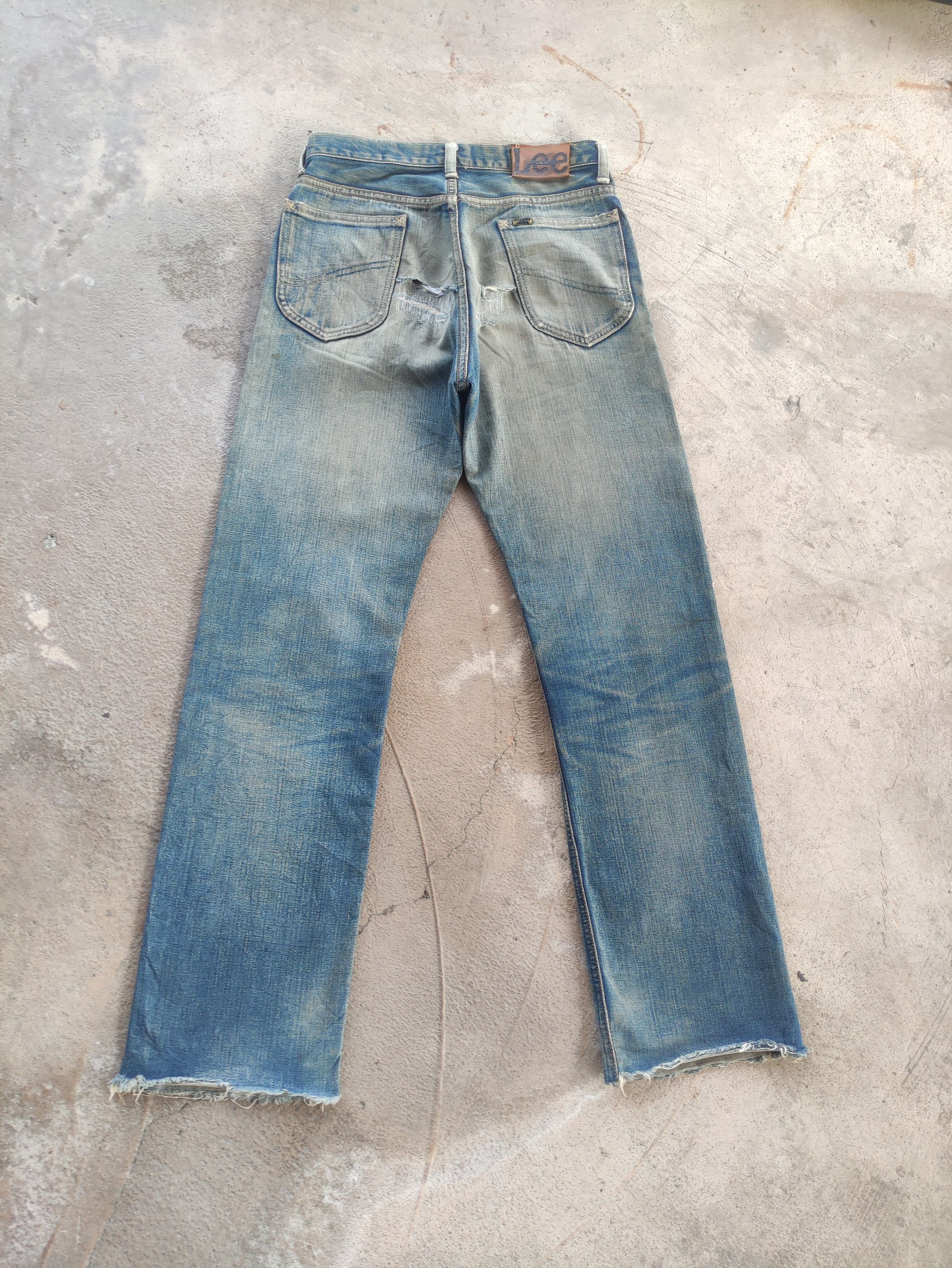 Lee Vintage Lee Button Jean Distressed Faded Denim Pants Size US 30 / EU 46 - 9 Thumbnail