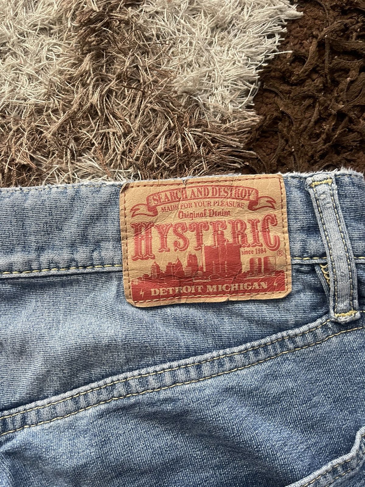 Hysteric Glamour × Japanese Brand VTG HYSTERIC GLAMOUR DETROIT MICHIGAN SHORT JEANS VERY RARE Size US 32 / EU 48 - 3 Thumbnail